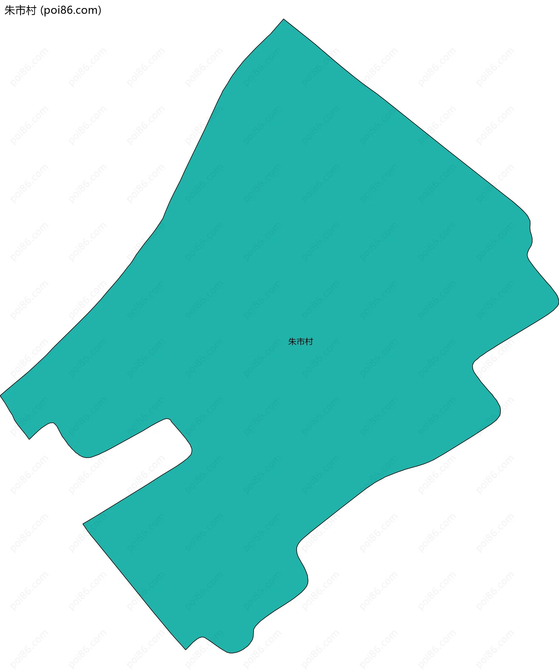 朱市村边界地图