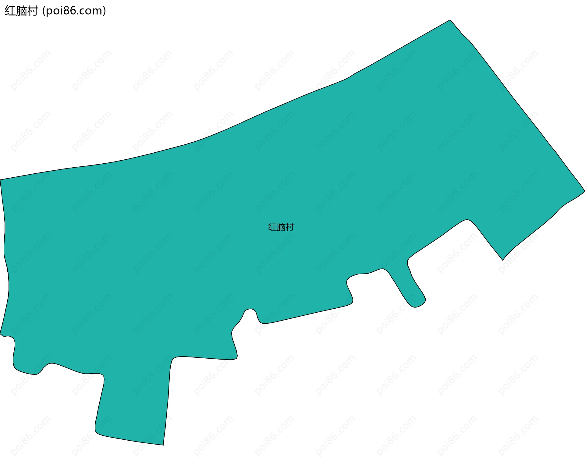红脑村边界地图