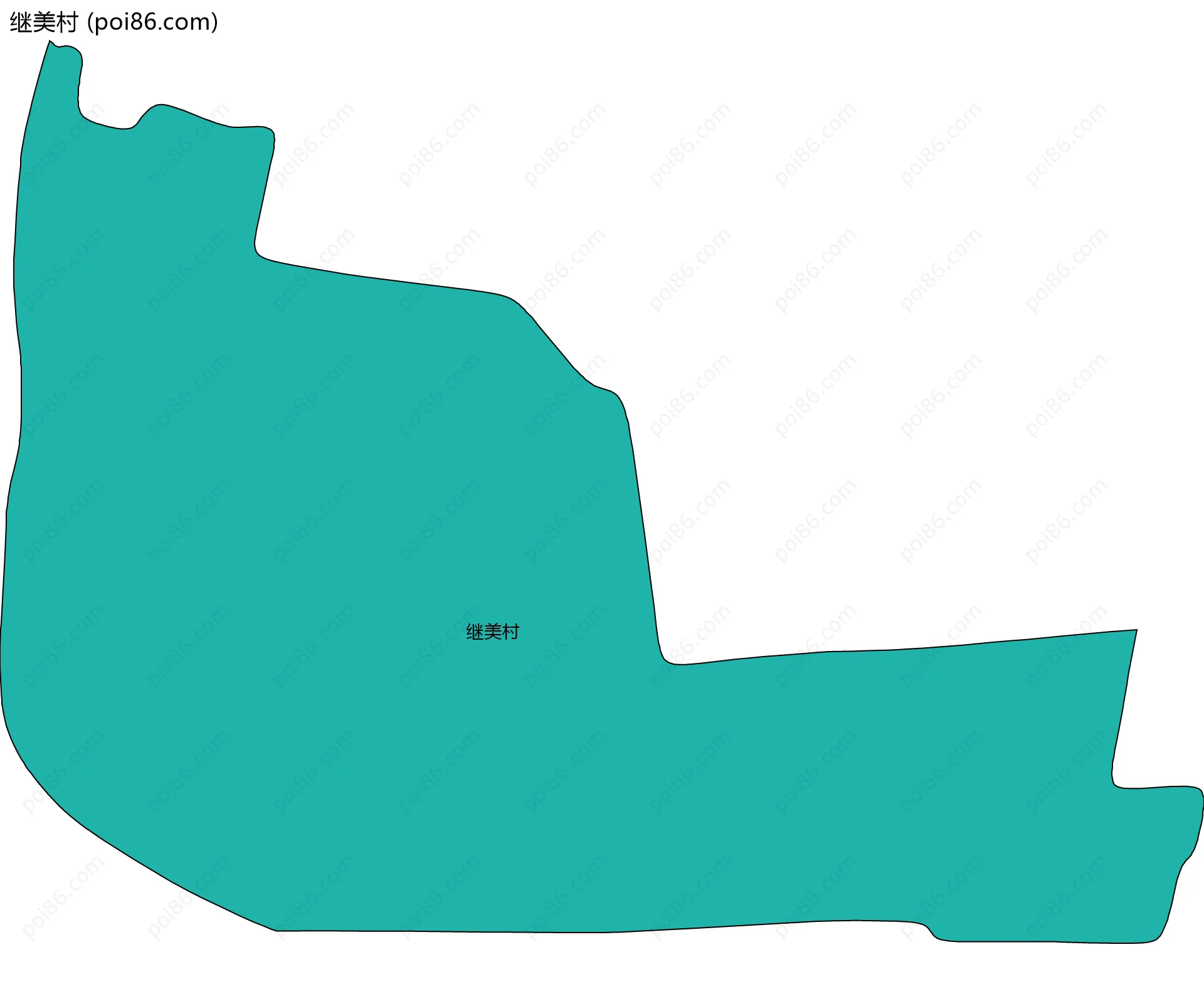 继美村边界地图