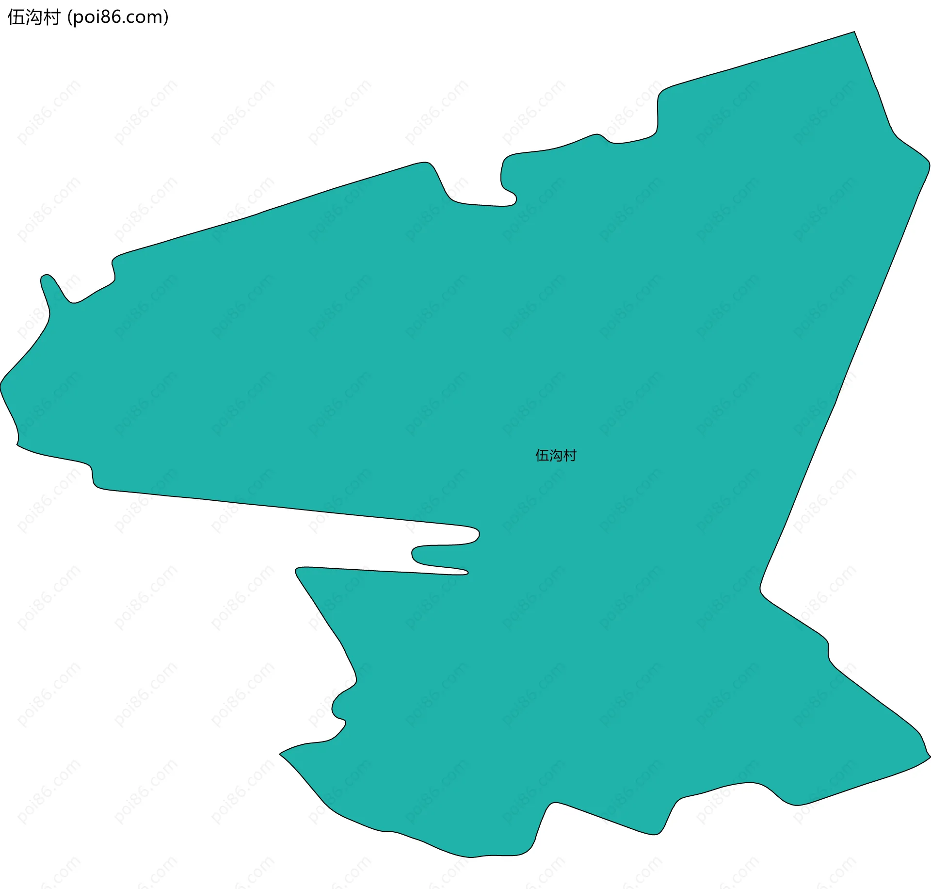 伍沟村边界地图