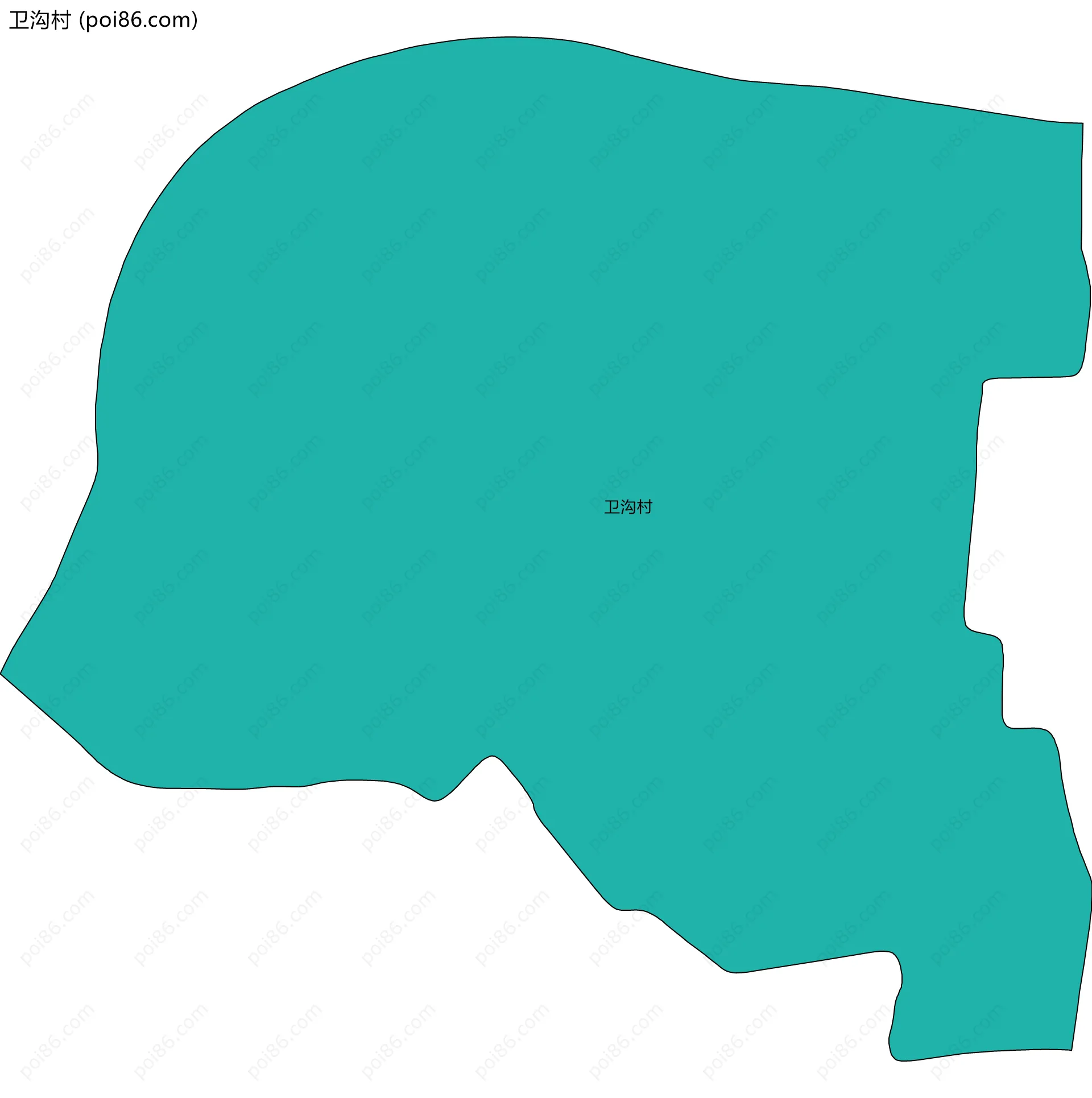 卫沟村边界地图