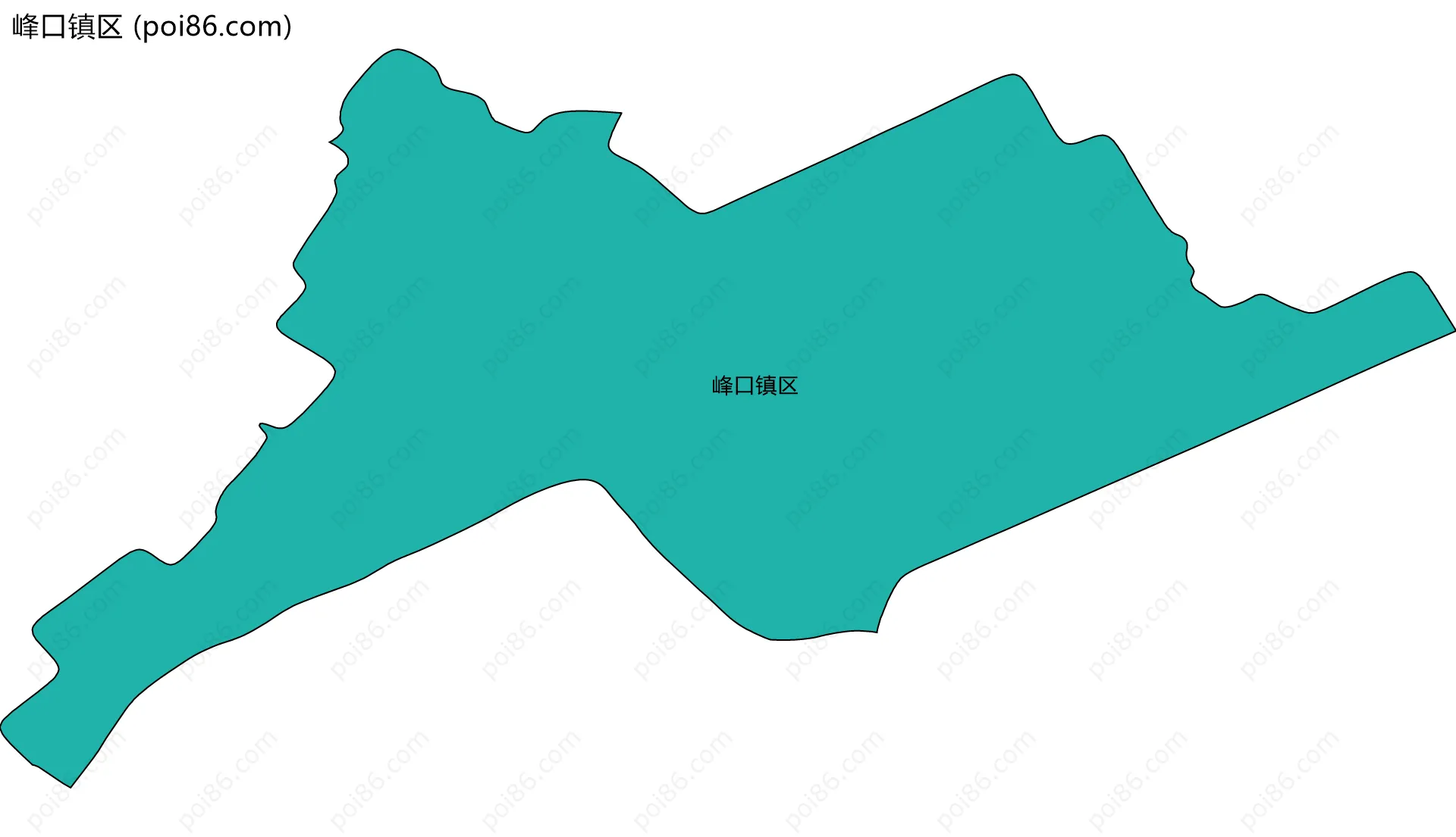 峰口镇区边界地图