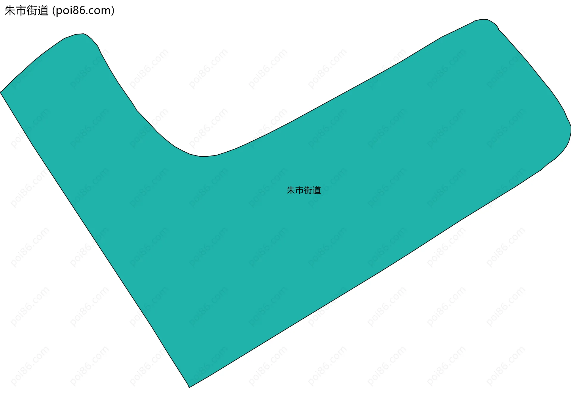 朱市街道边界地图