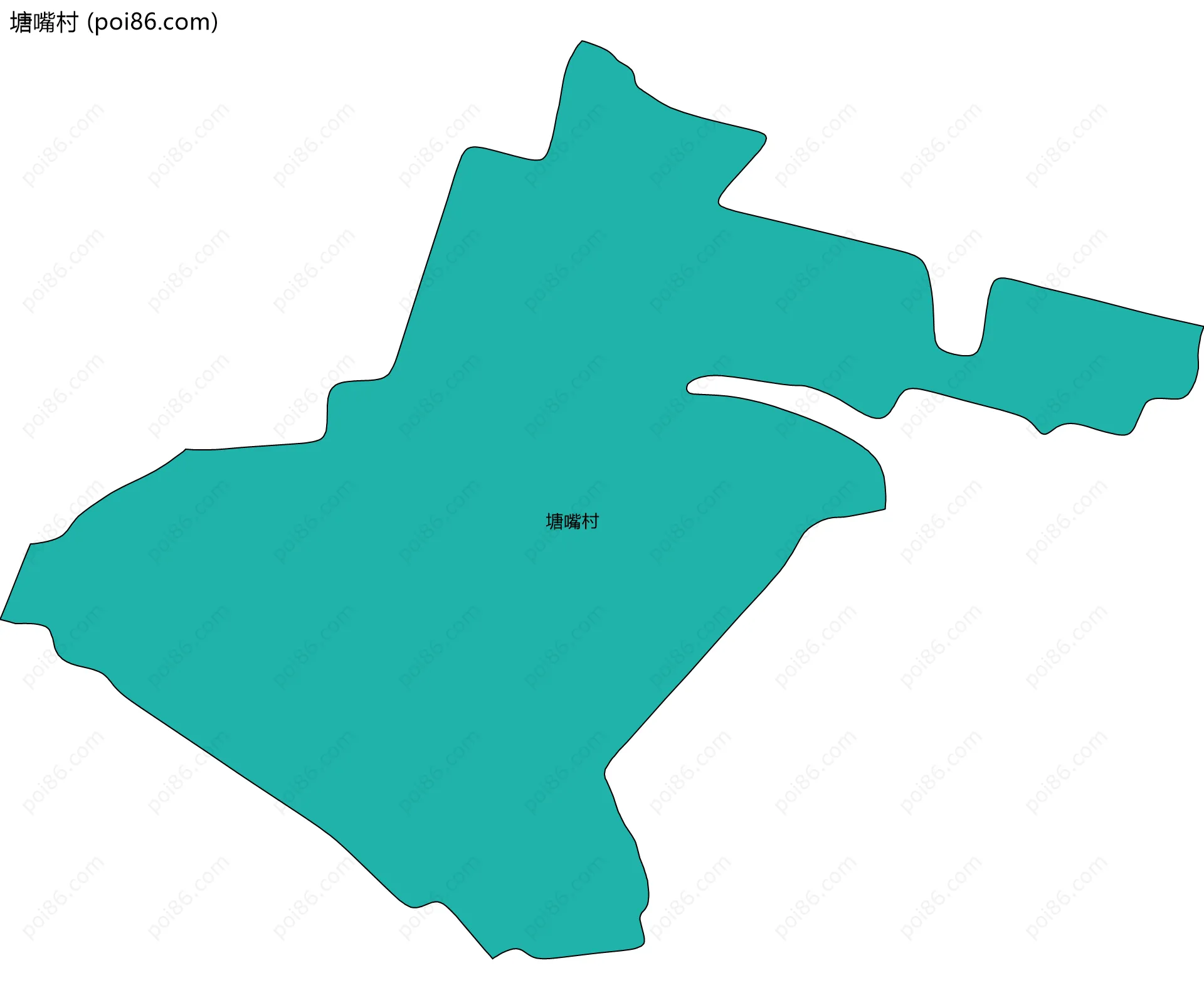 塘嘴村边界地图