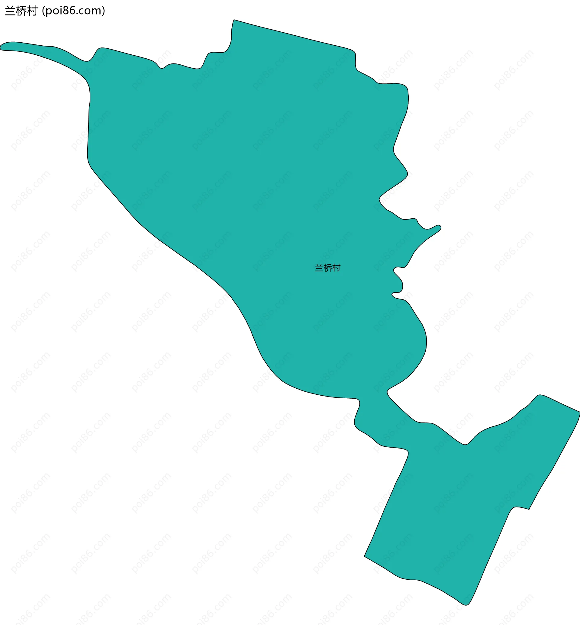 兰桥村边界地图