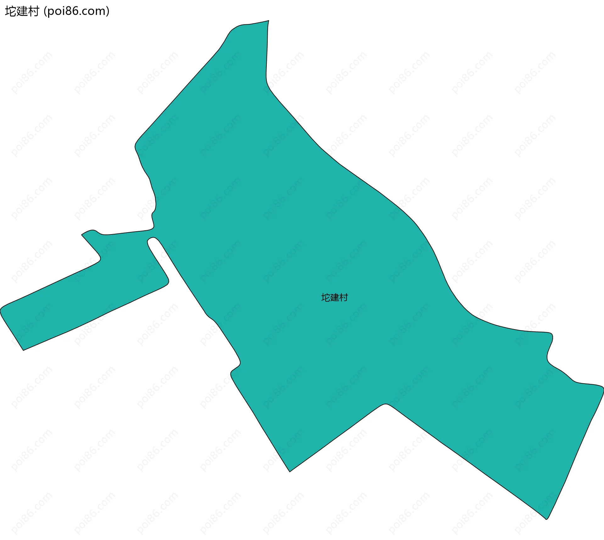 坨建村边界地图