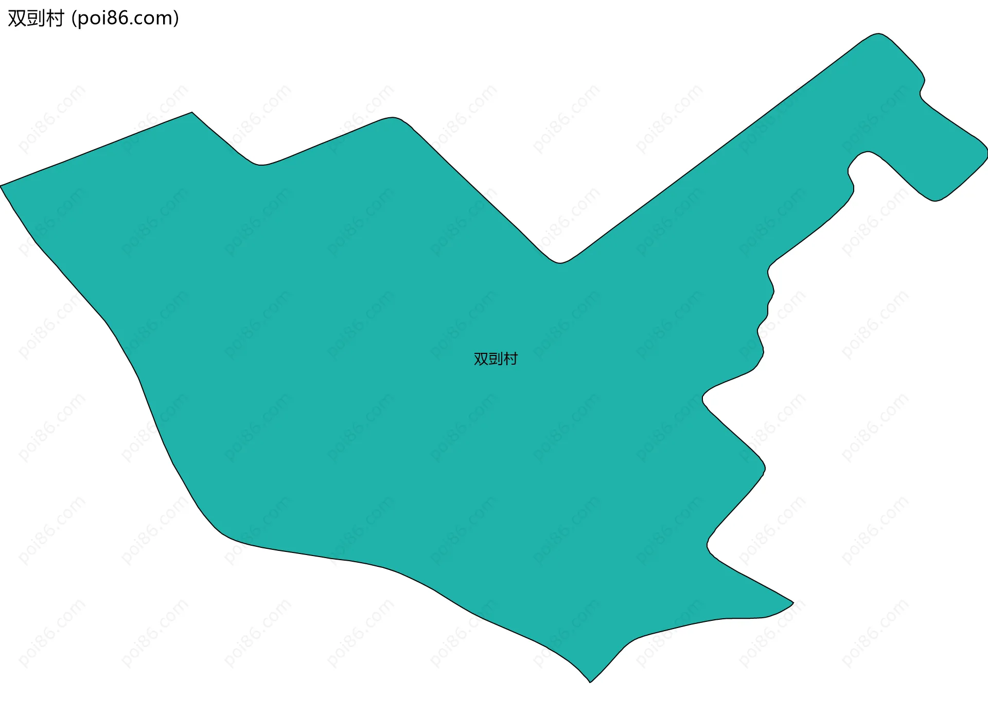 双剅村边界地图