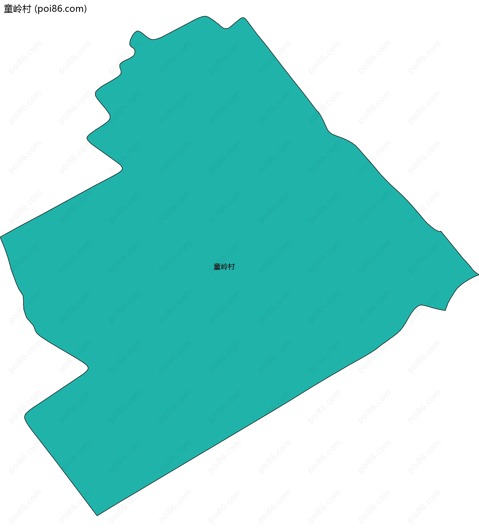 童岭村边界地图