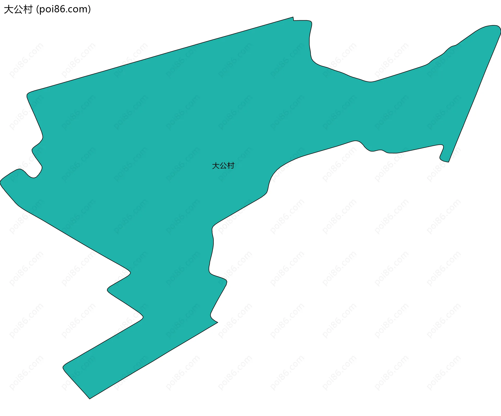 大公村边界地图