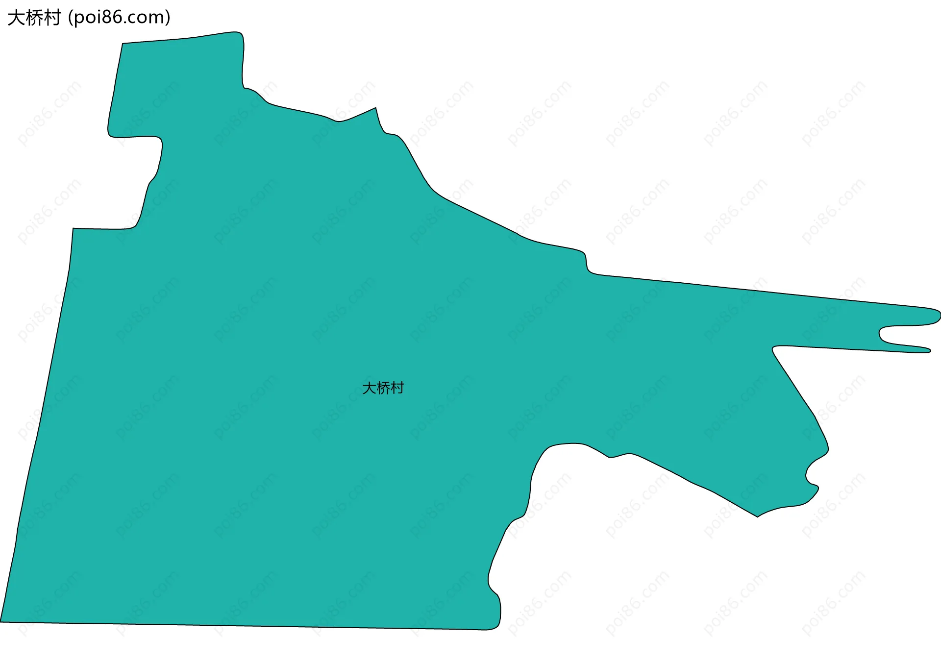 大桥村边界地图