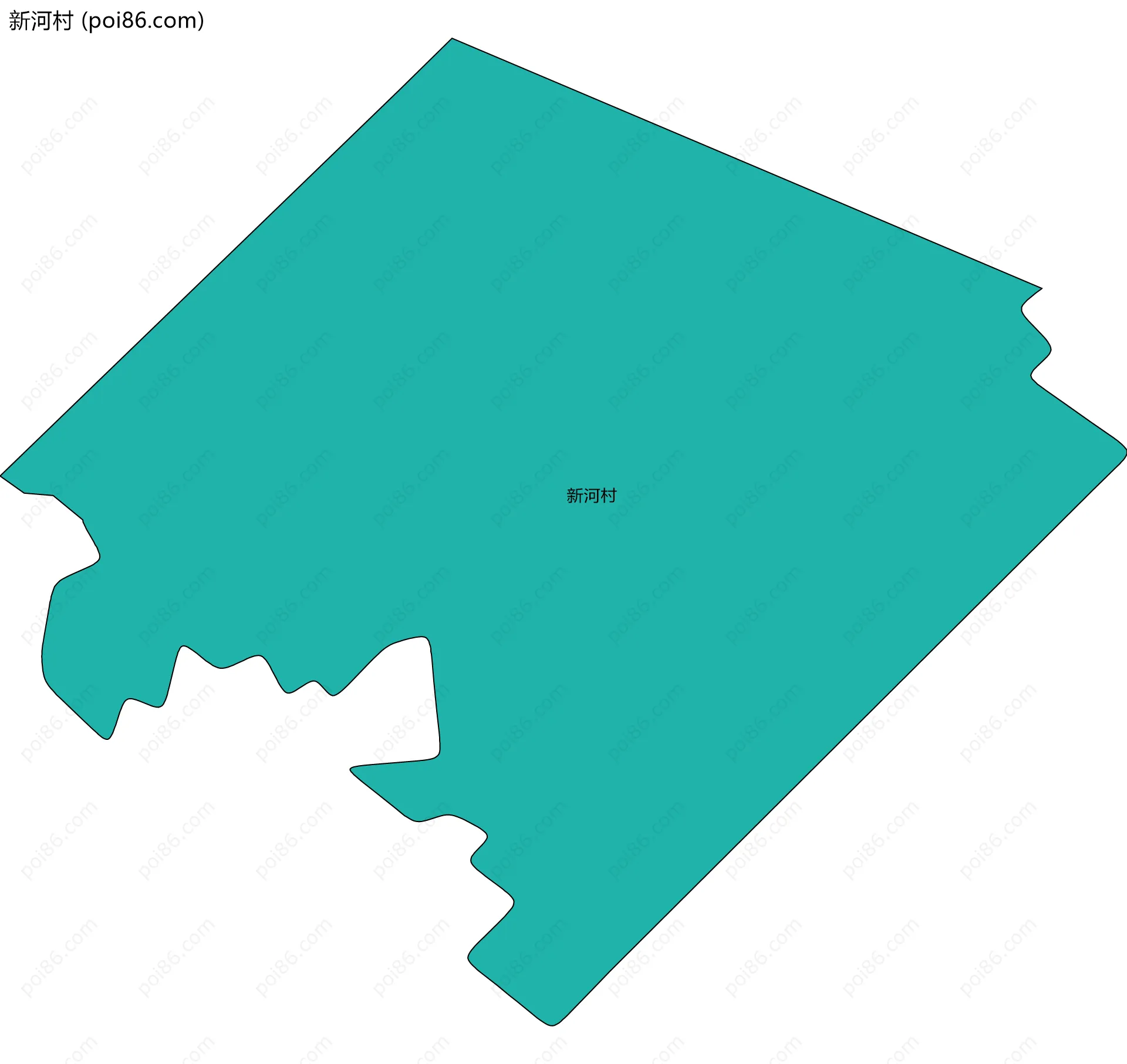 新河村边界地图