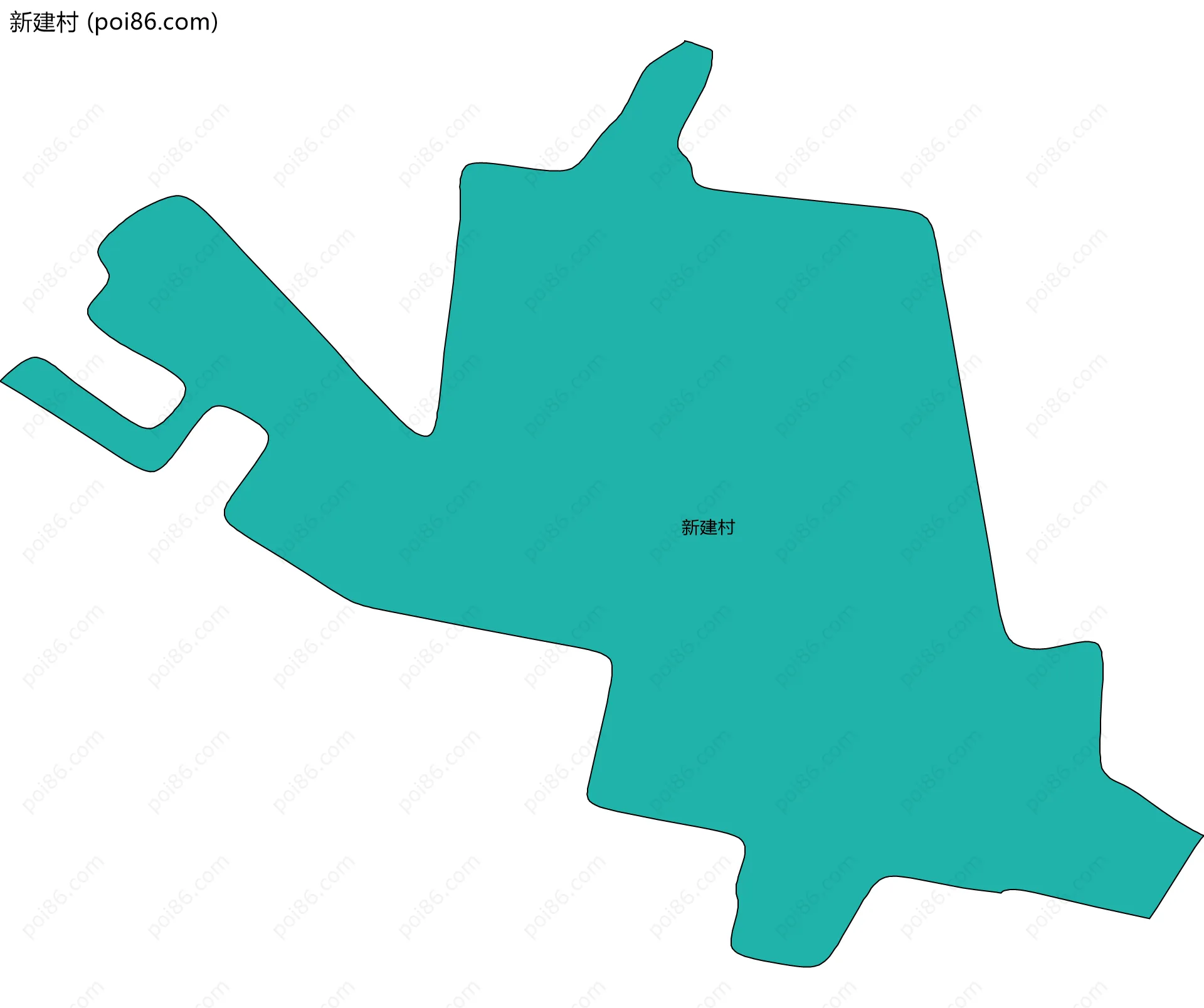 新建村边界地图