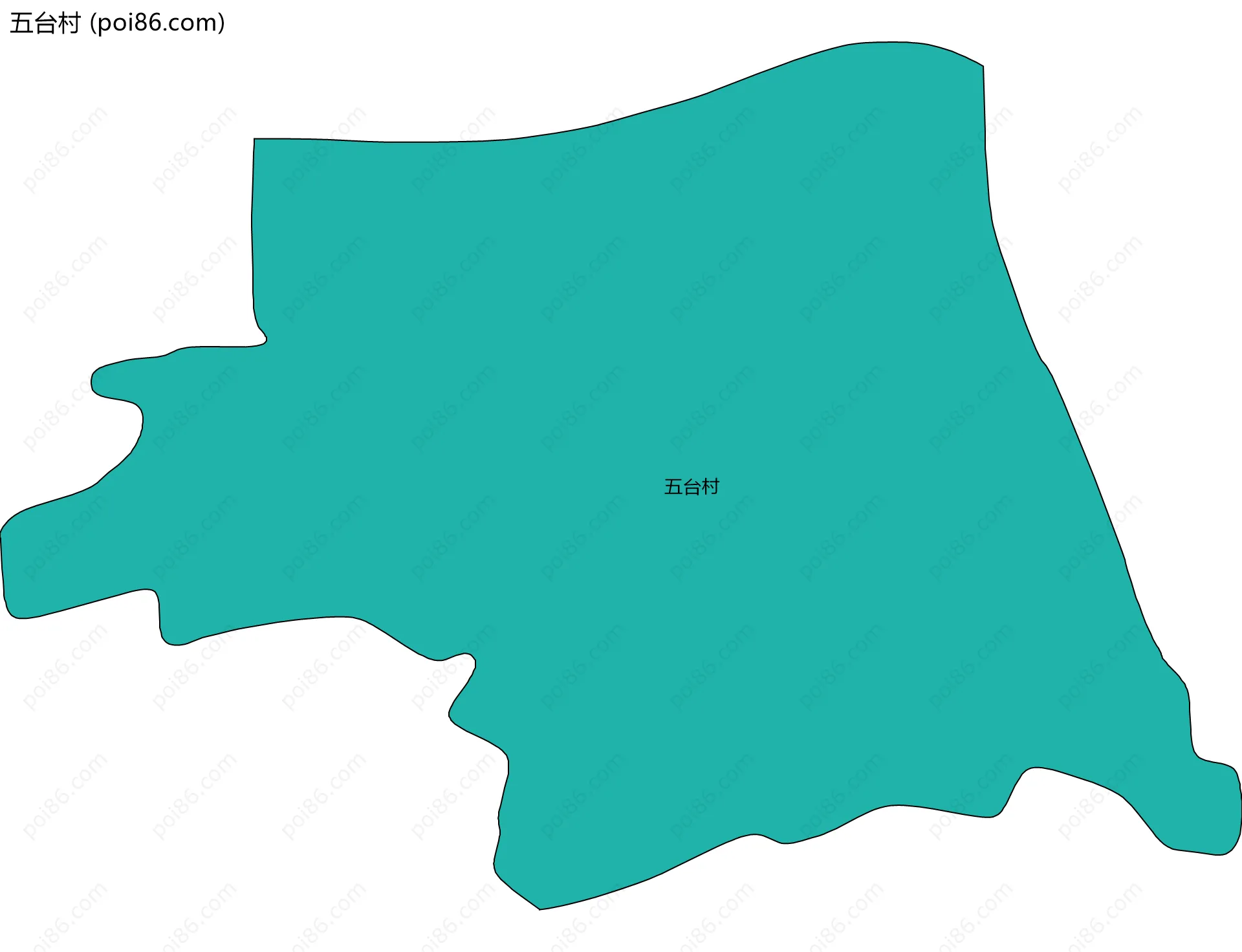 五台村边界地图