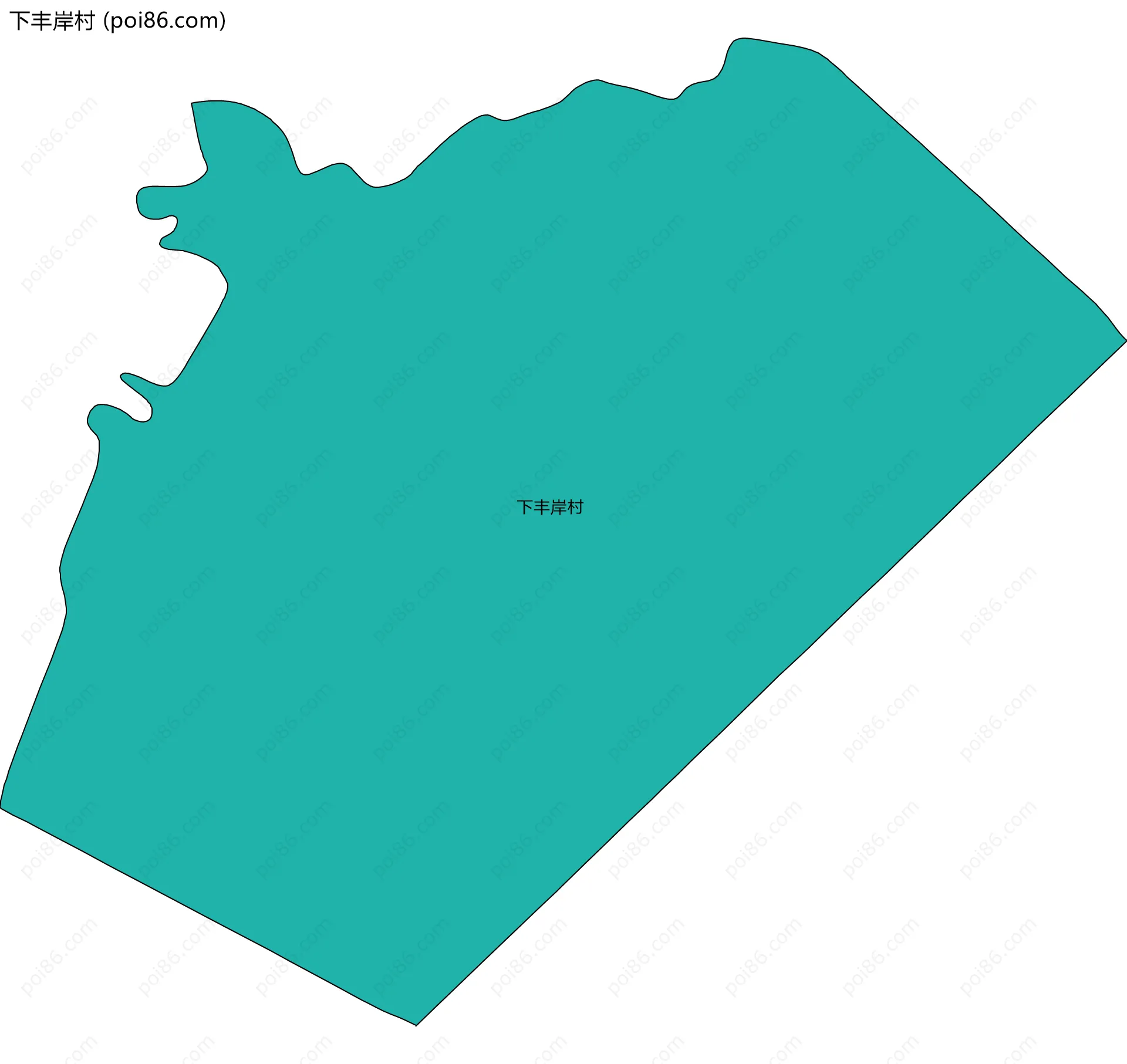 下丰岸村边界地图