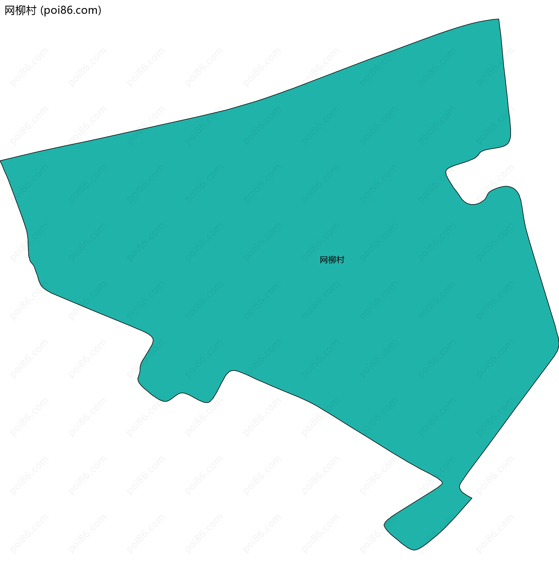 网柳村边界地图