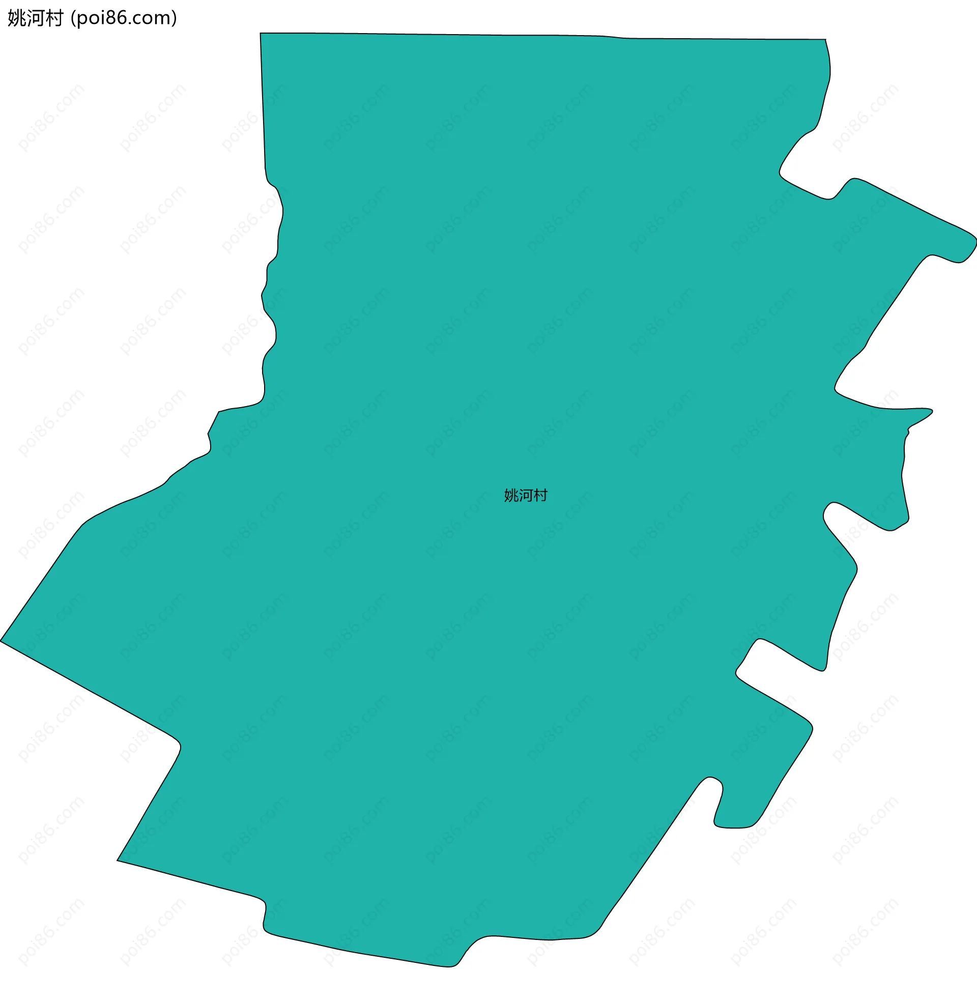 姚河村边界地图