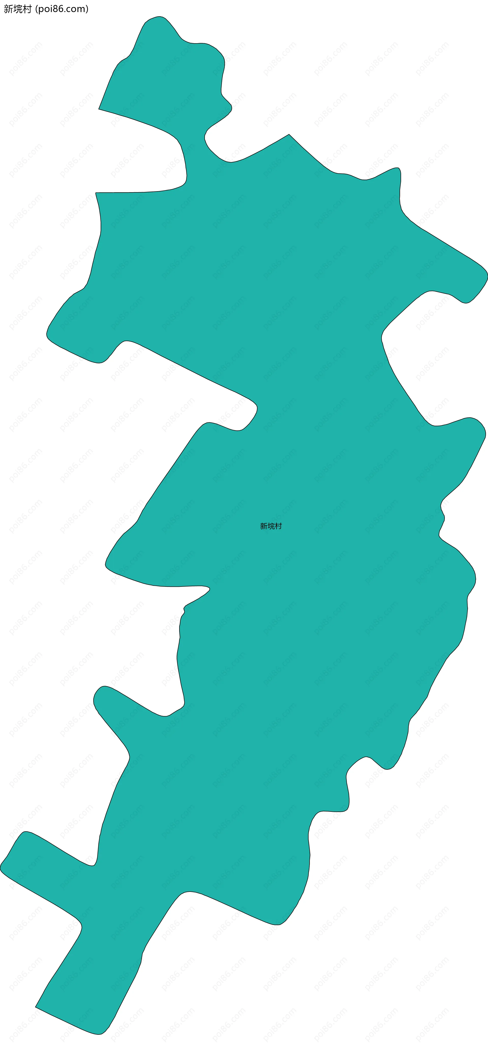 新垸村边界地图