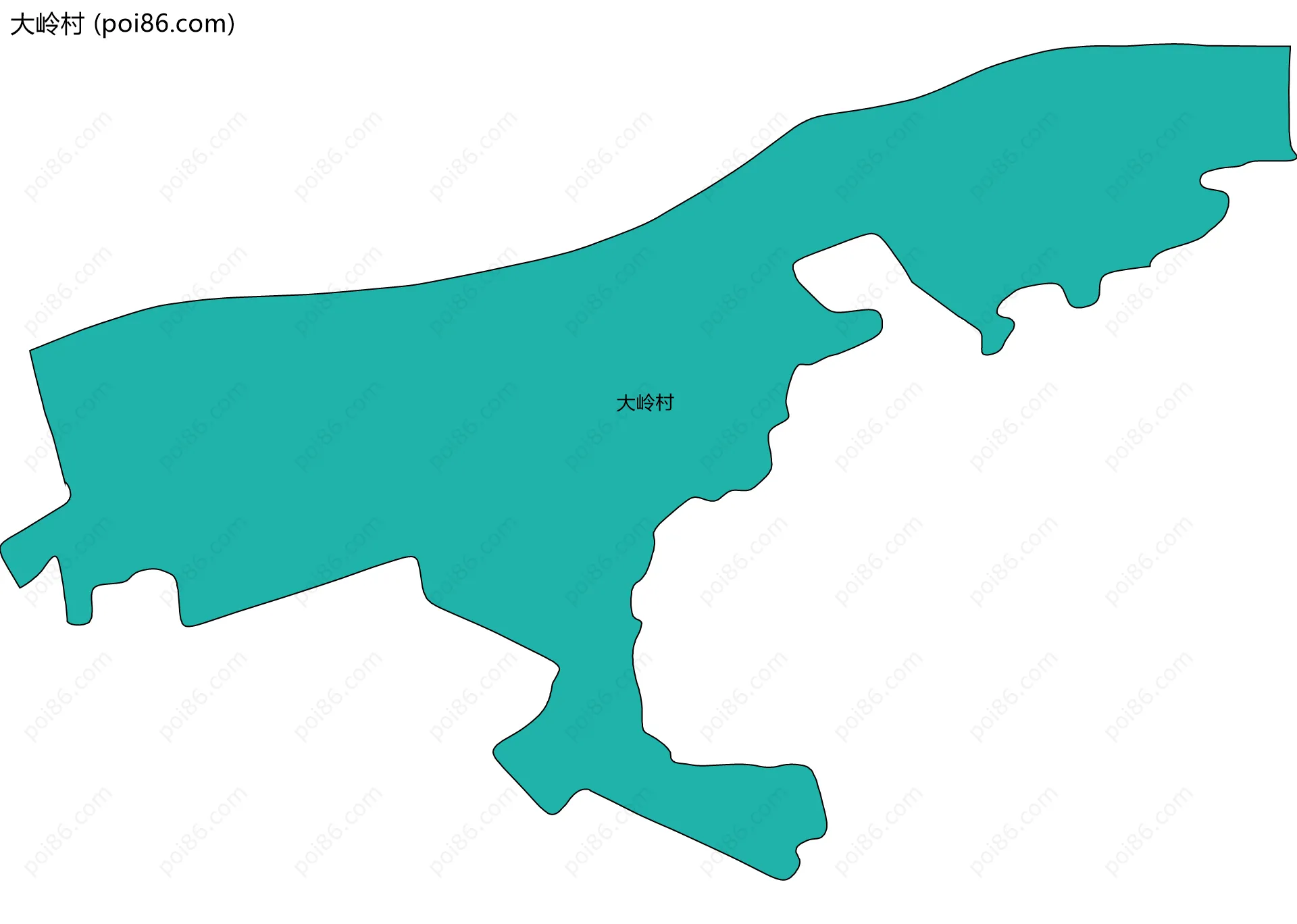 大岭村边界地图