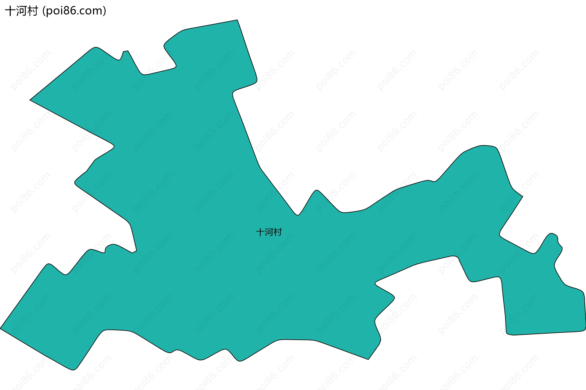 十河村边界地图