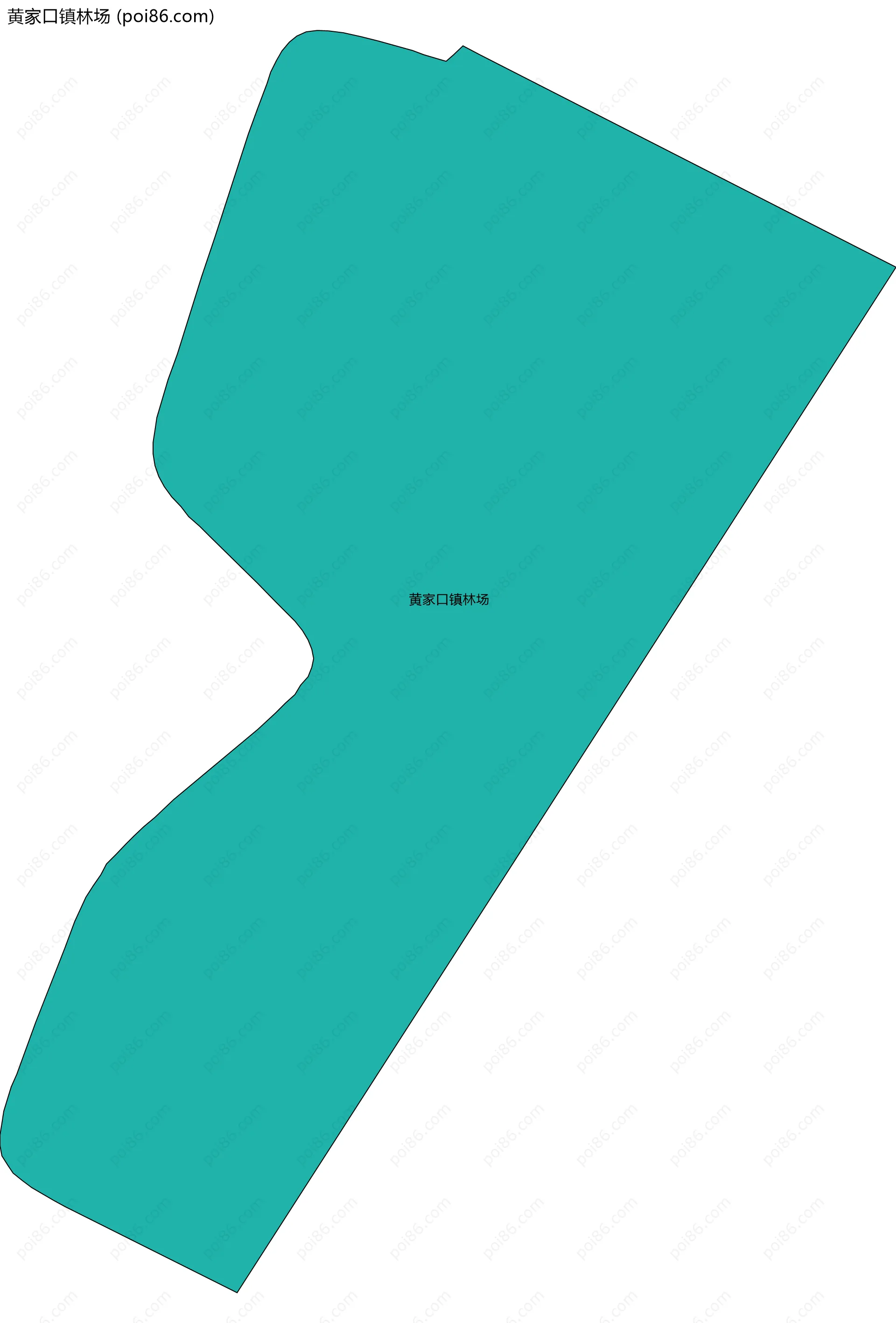 黄家口镇林场边界地图