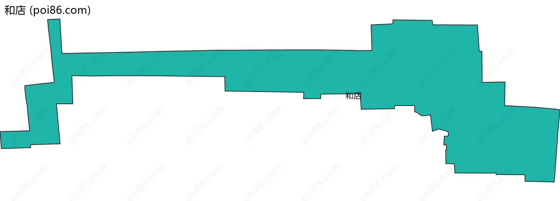 和店边界地图