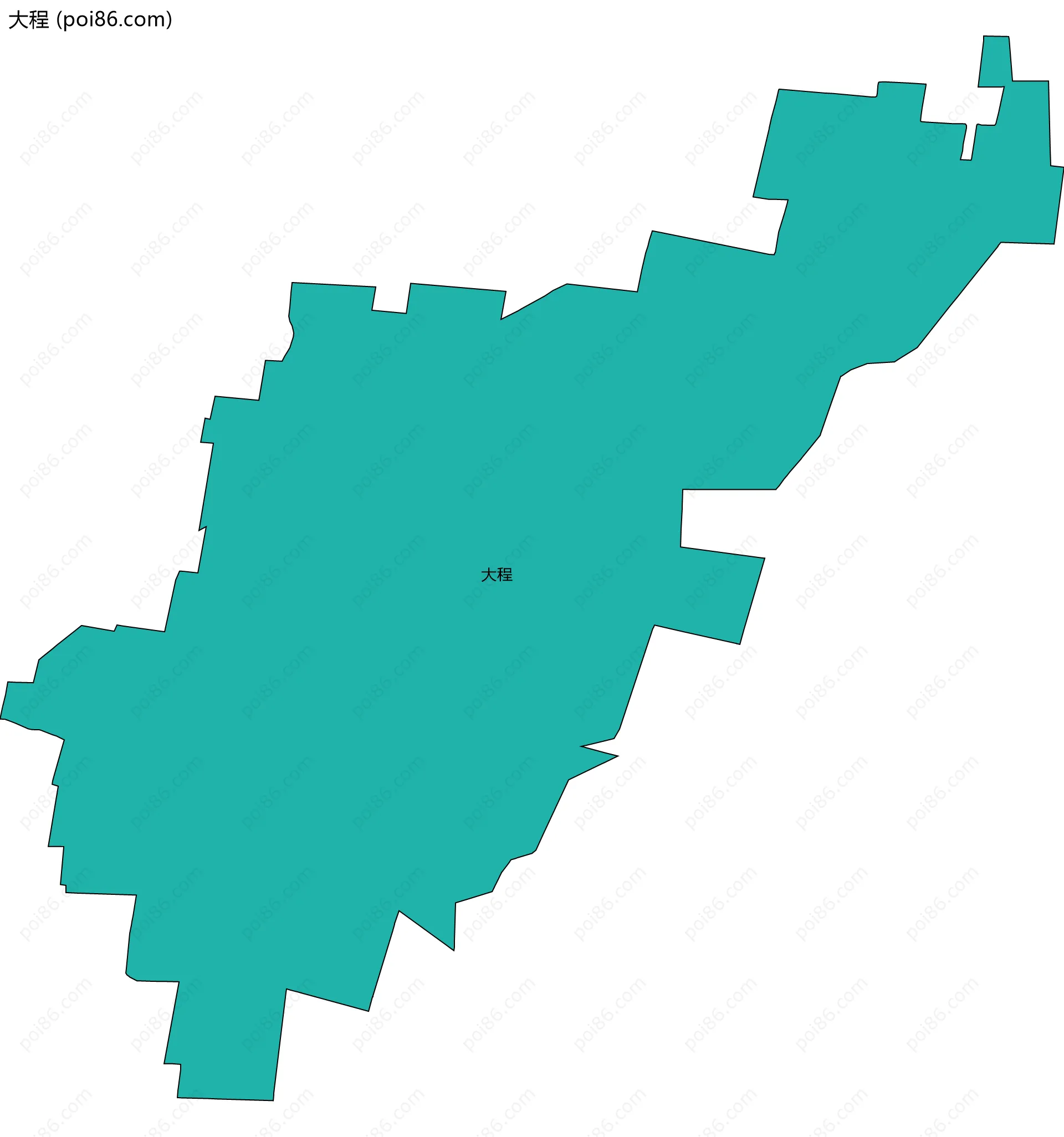 大程边界地图