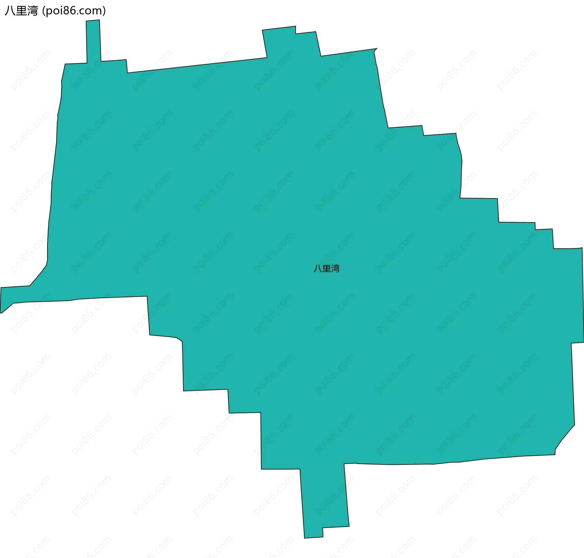 八里湾边界地图