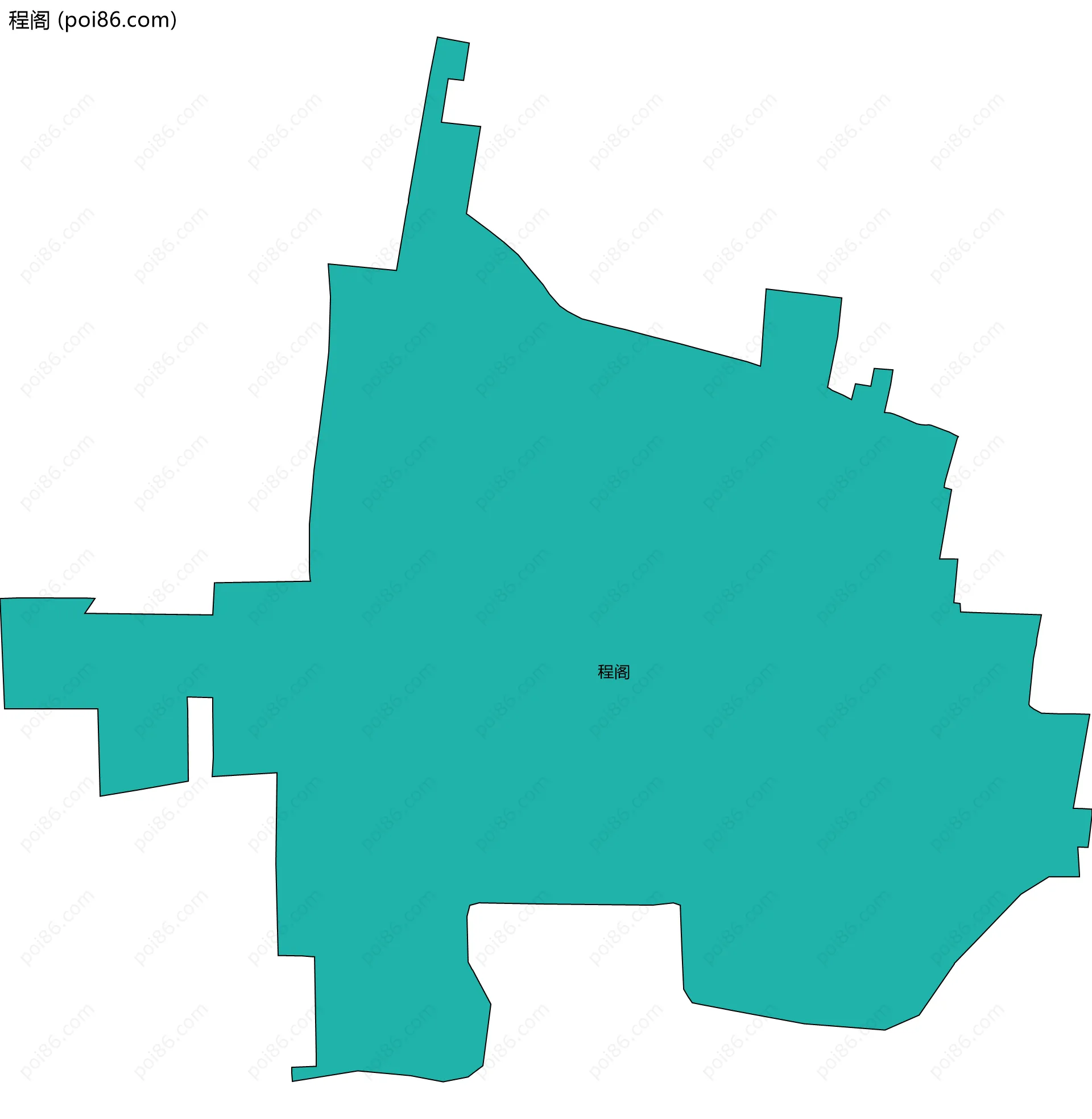 程阁边界地图