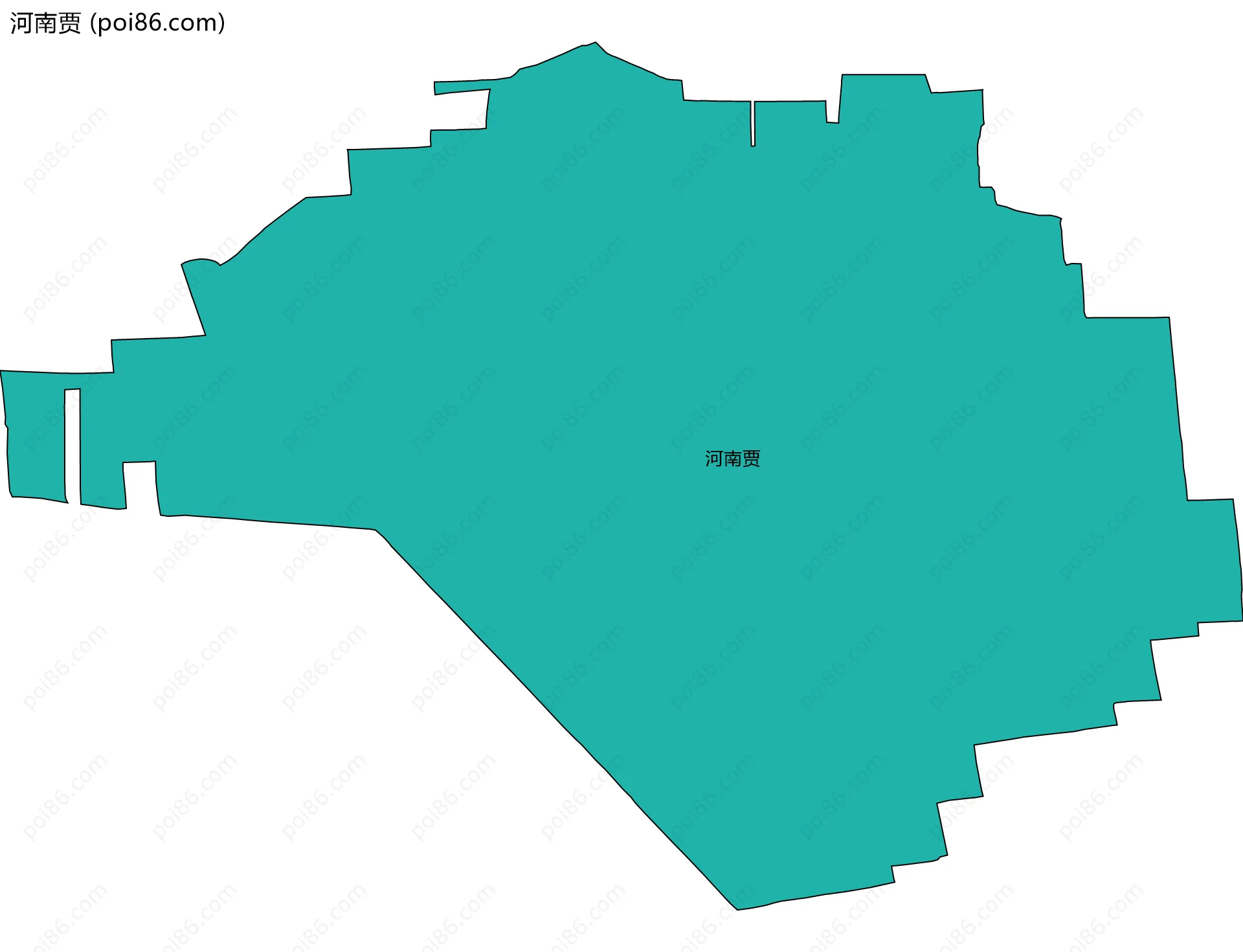 河南贾边界地图