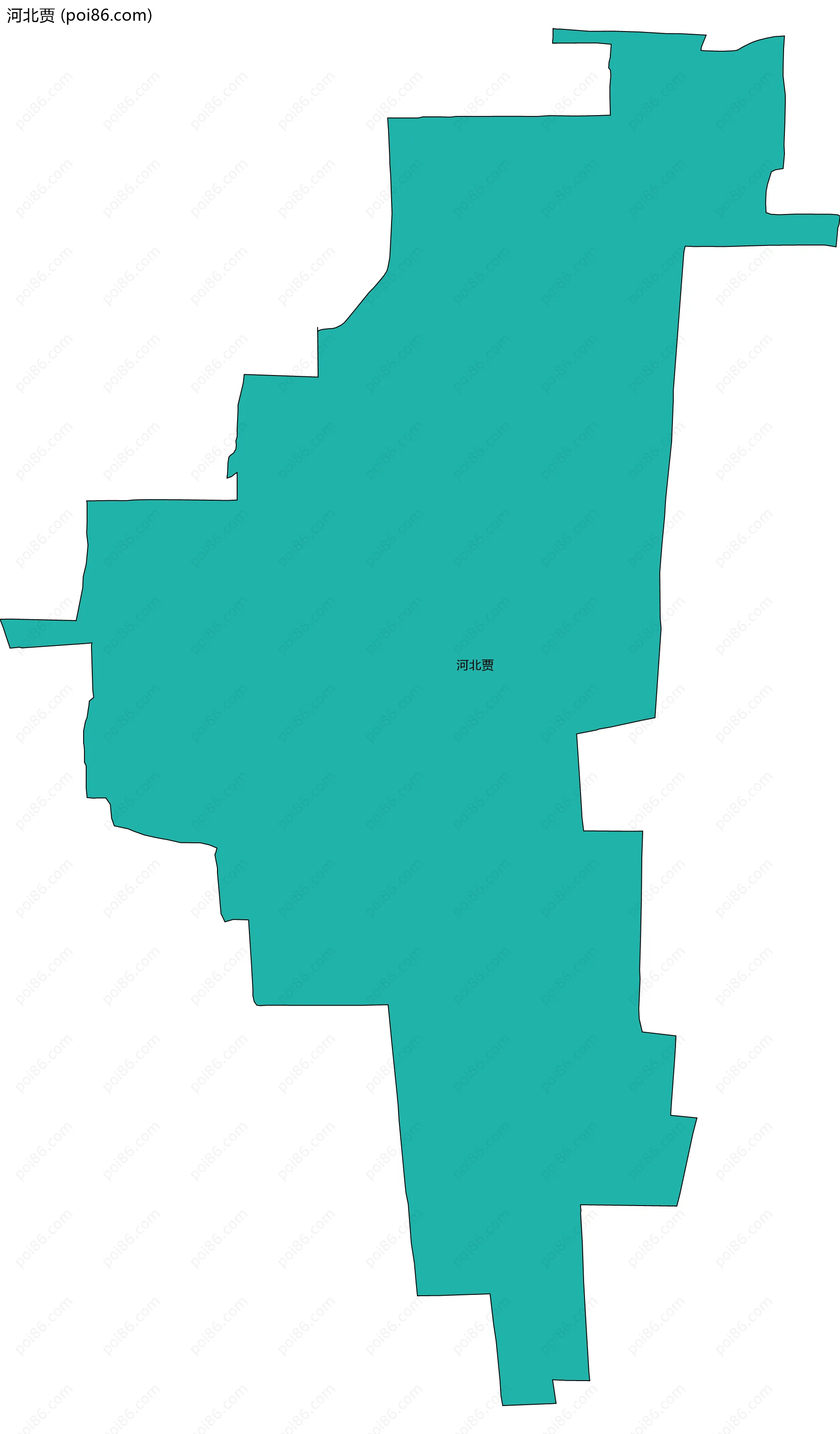 河北贾边界地图