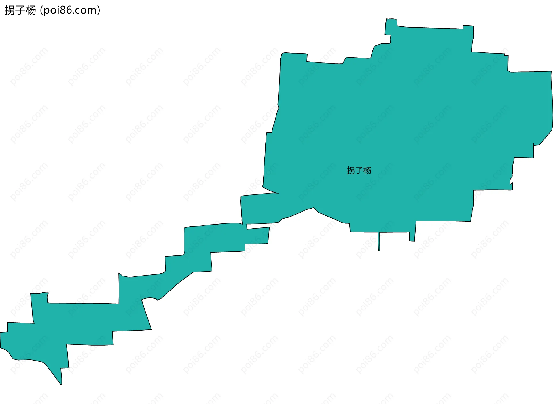 拐子杨边界地图