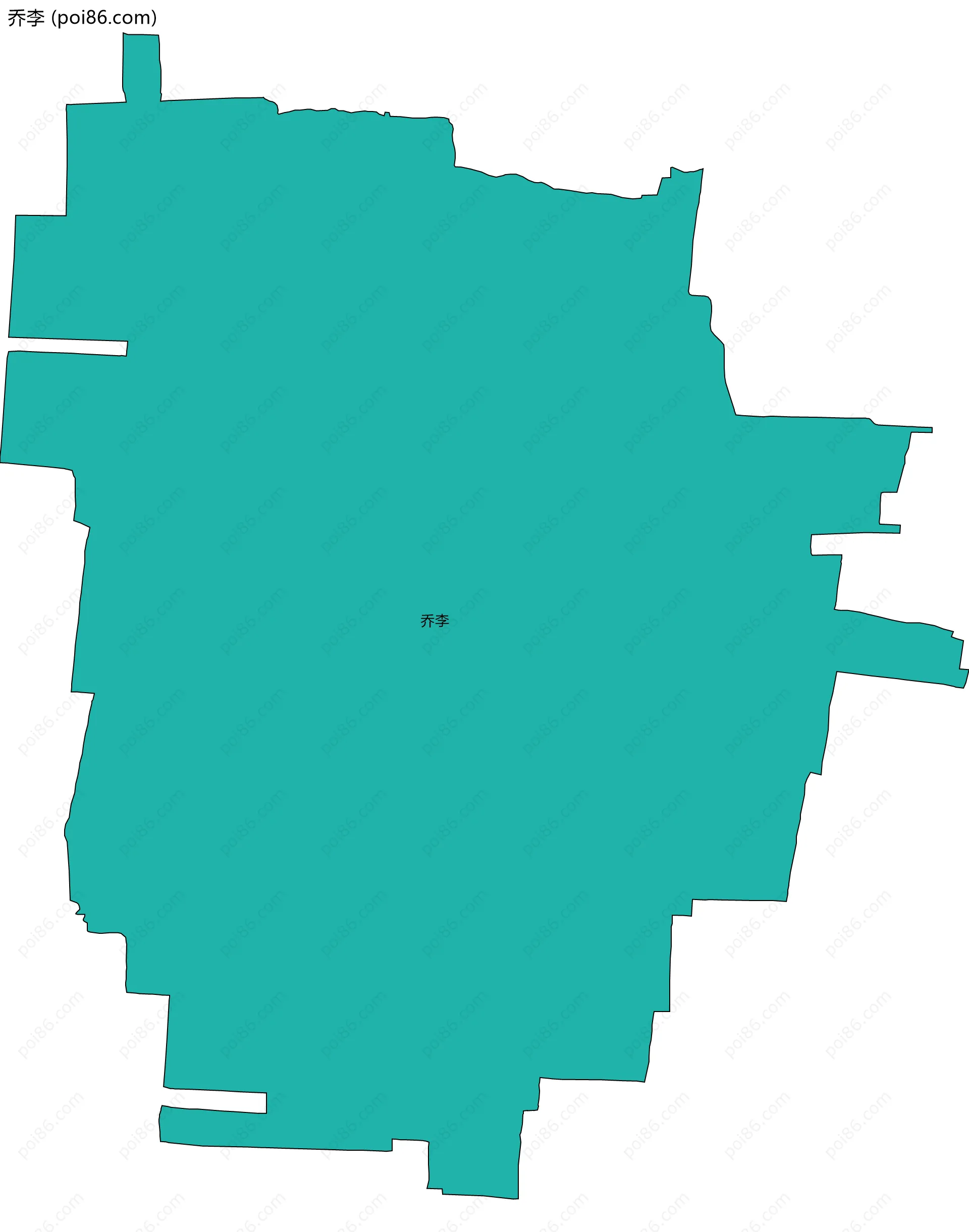 乔李边界地图