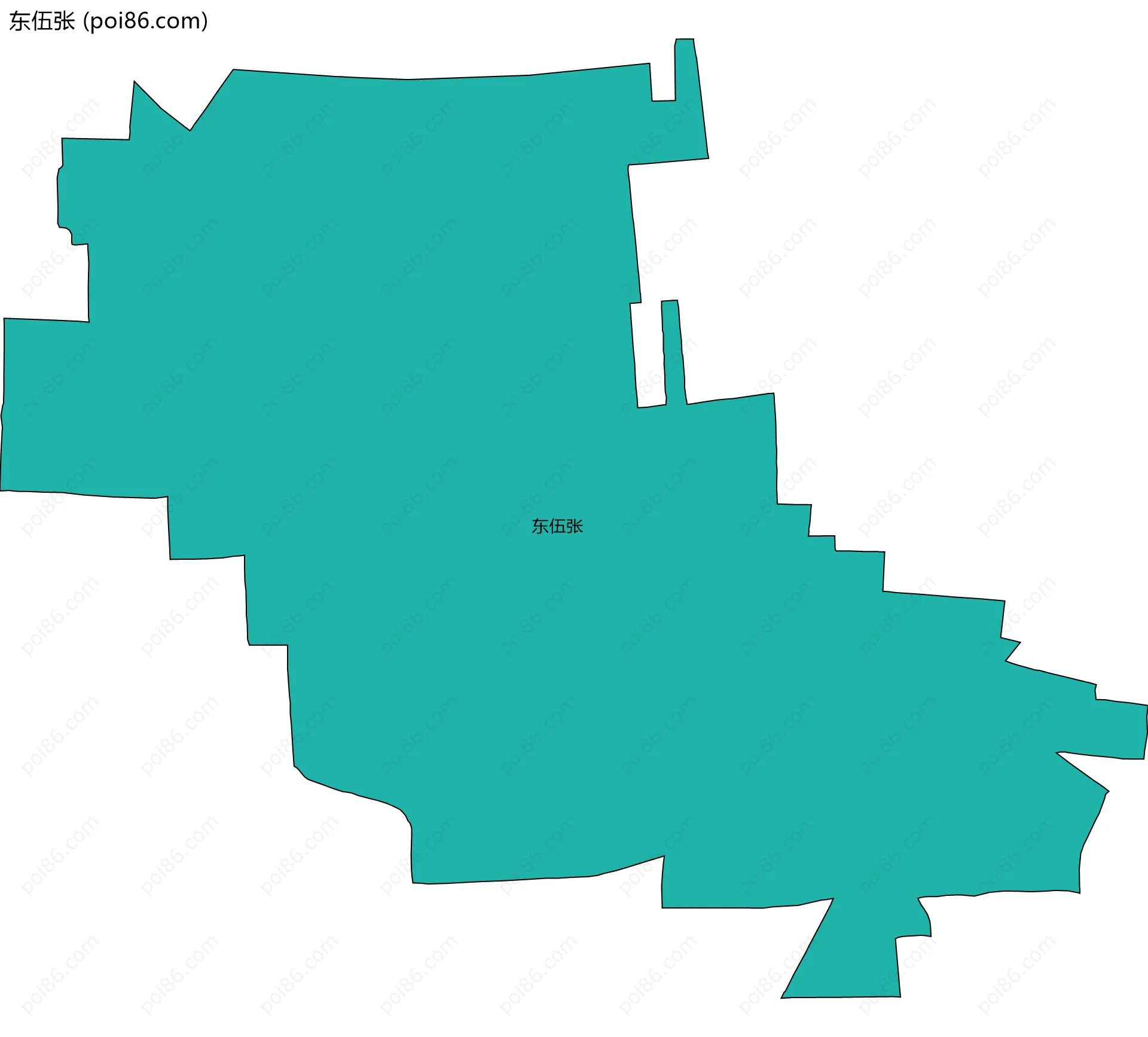 东伍张边界地图