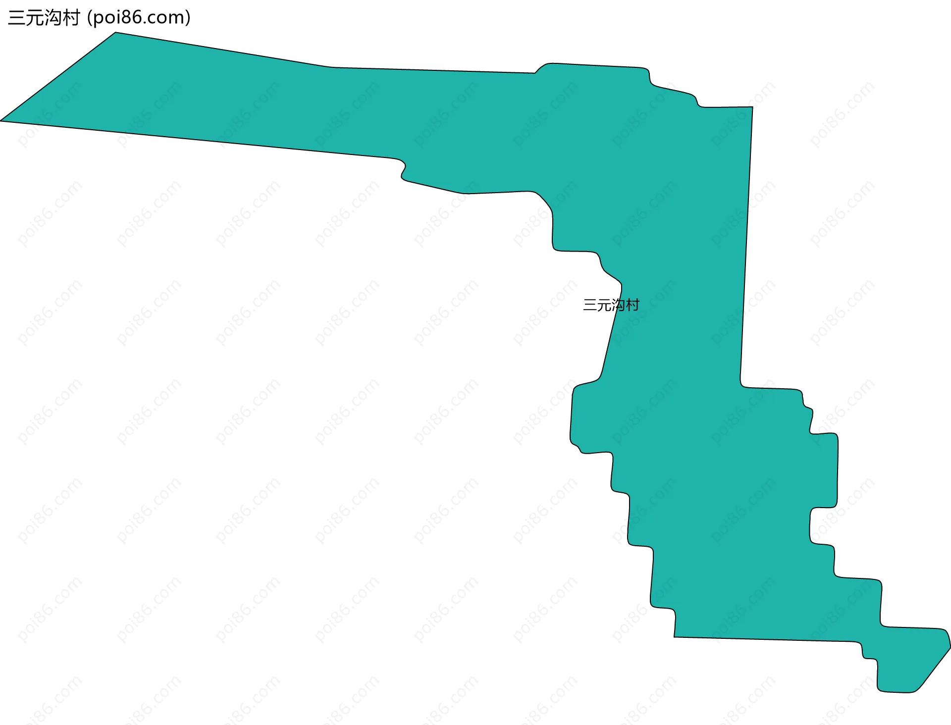 三元沟村边界地图