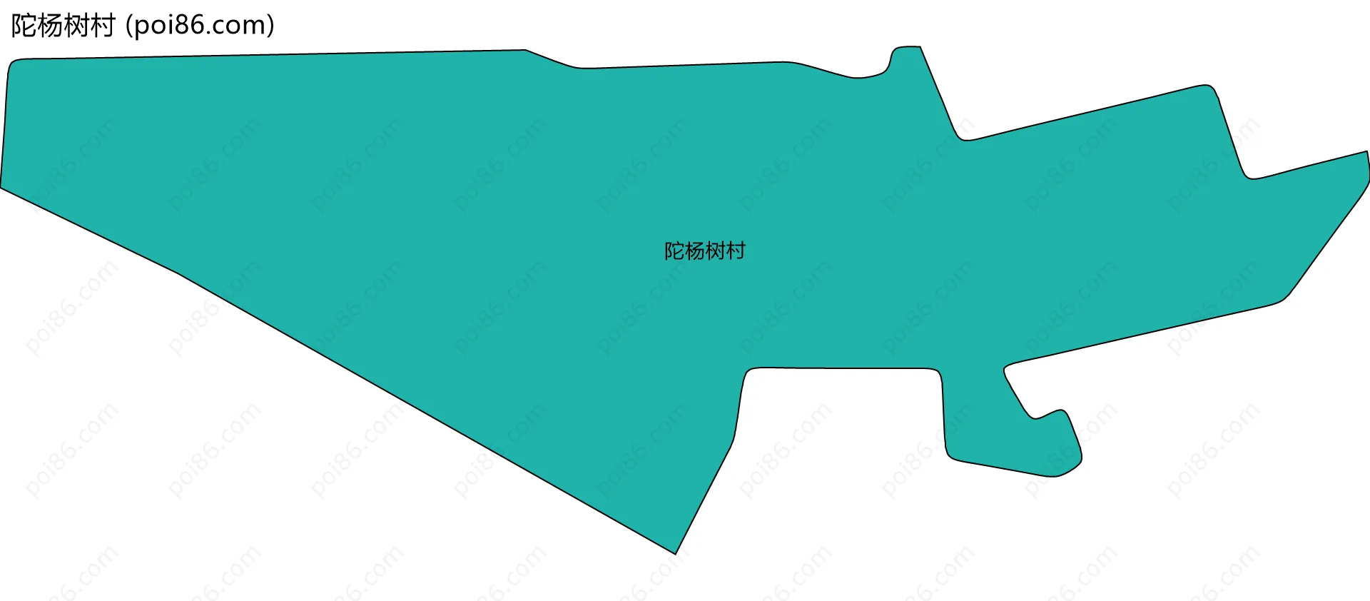 陀杨树村边界地图