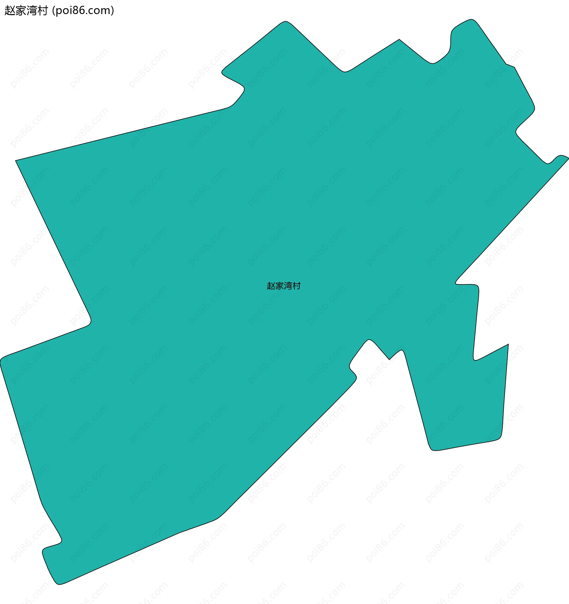 赵家湾村边界地图