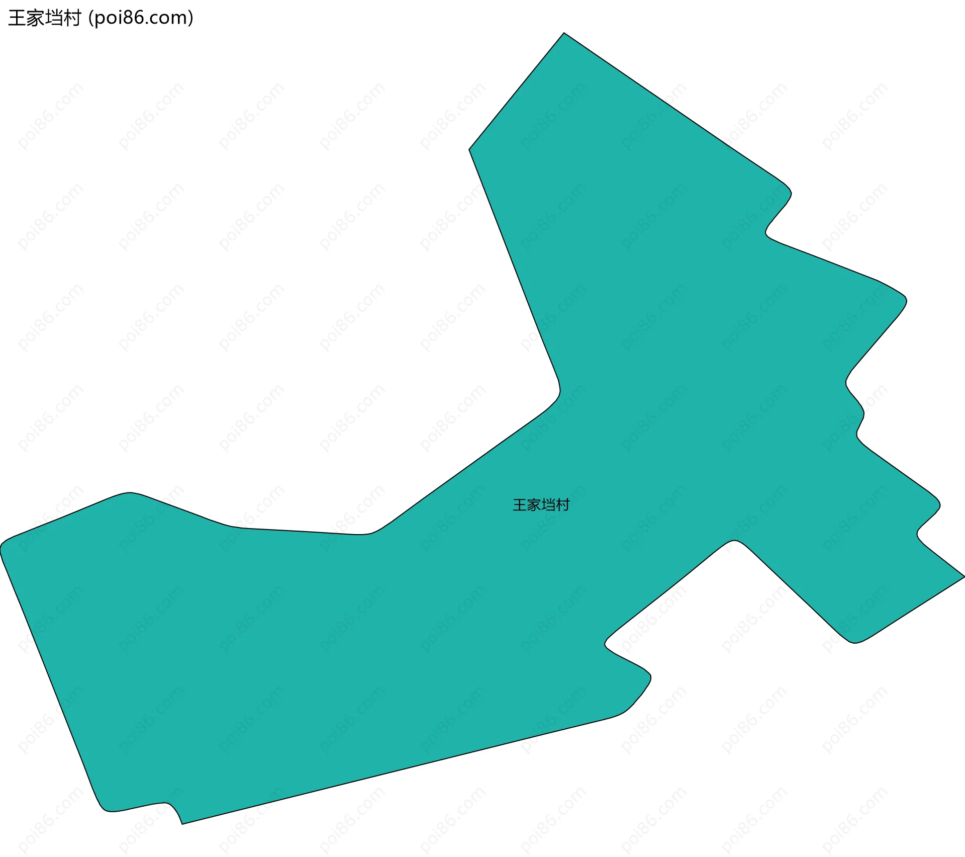 王家垱村边界地图