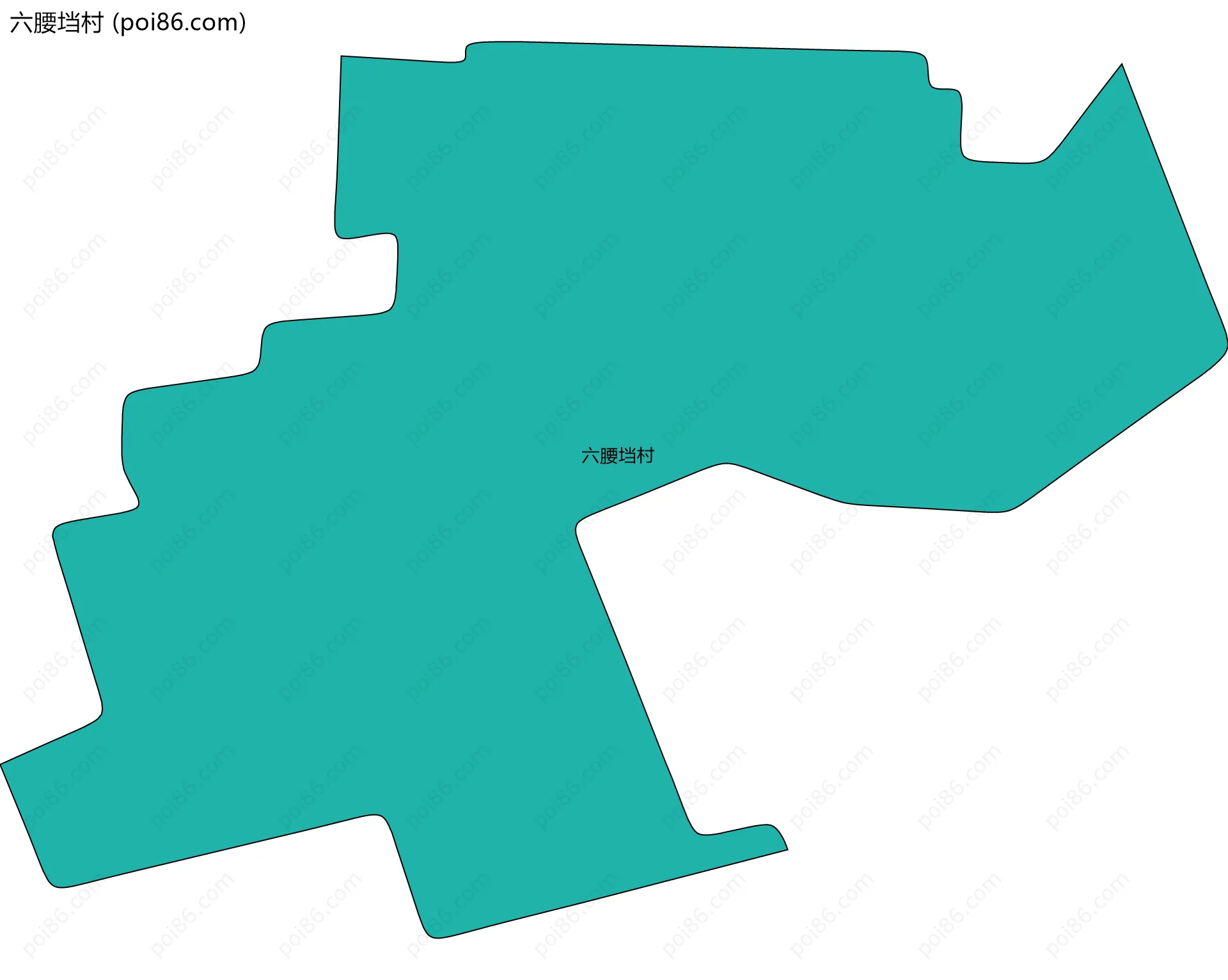六腰垱村边界地图