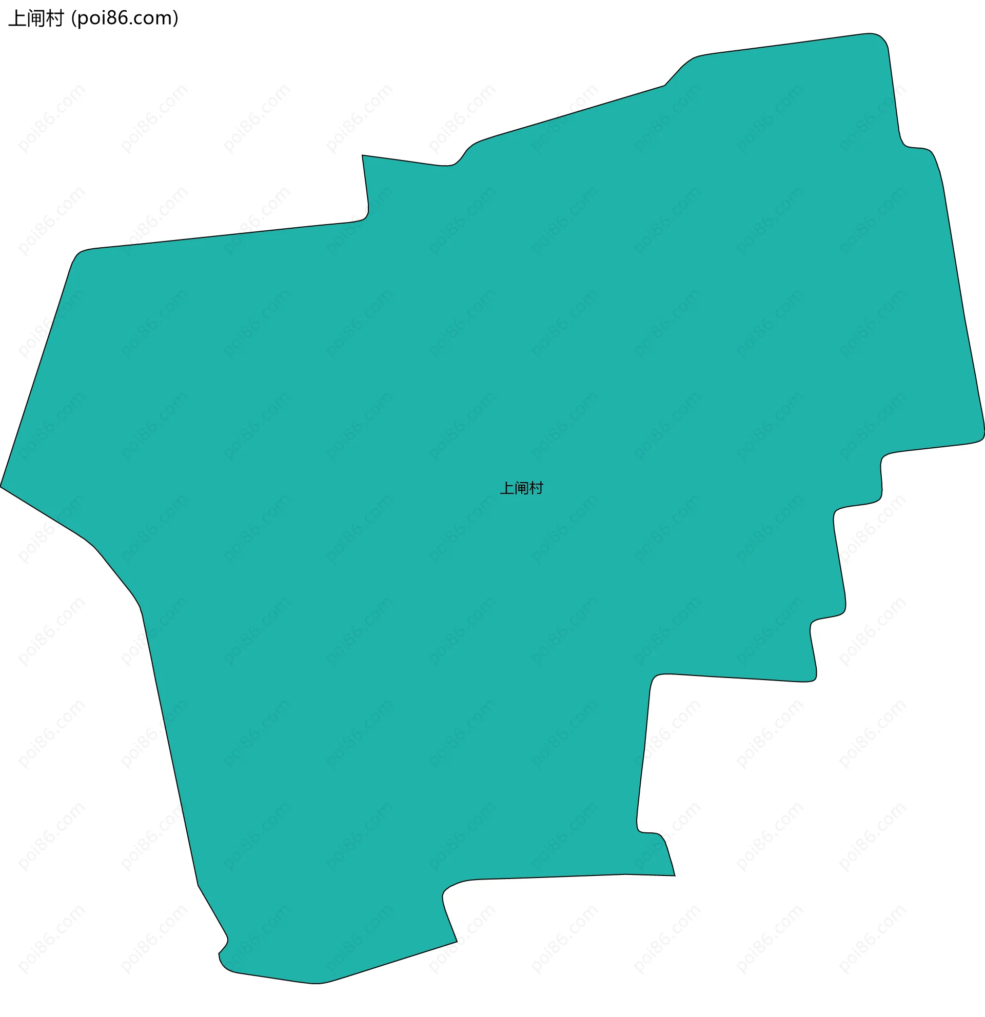 上闸村边界地图