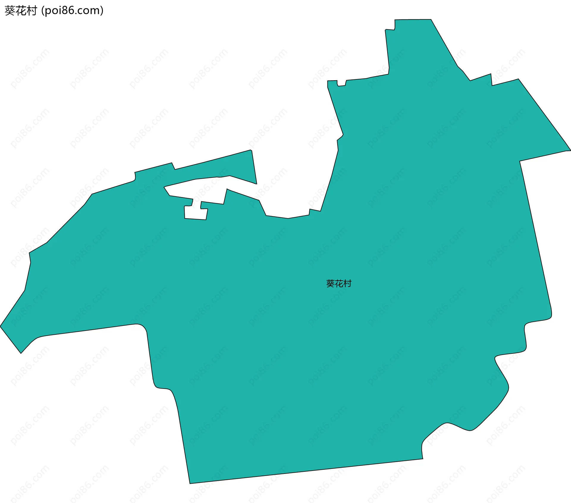 葵花村边界地图