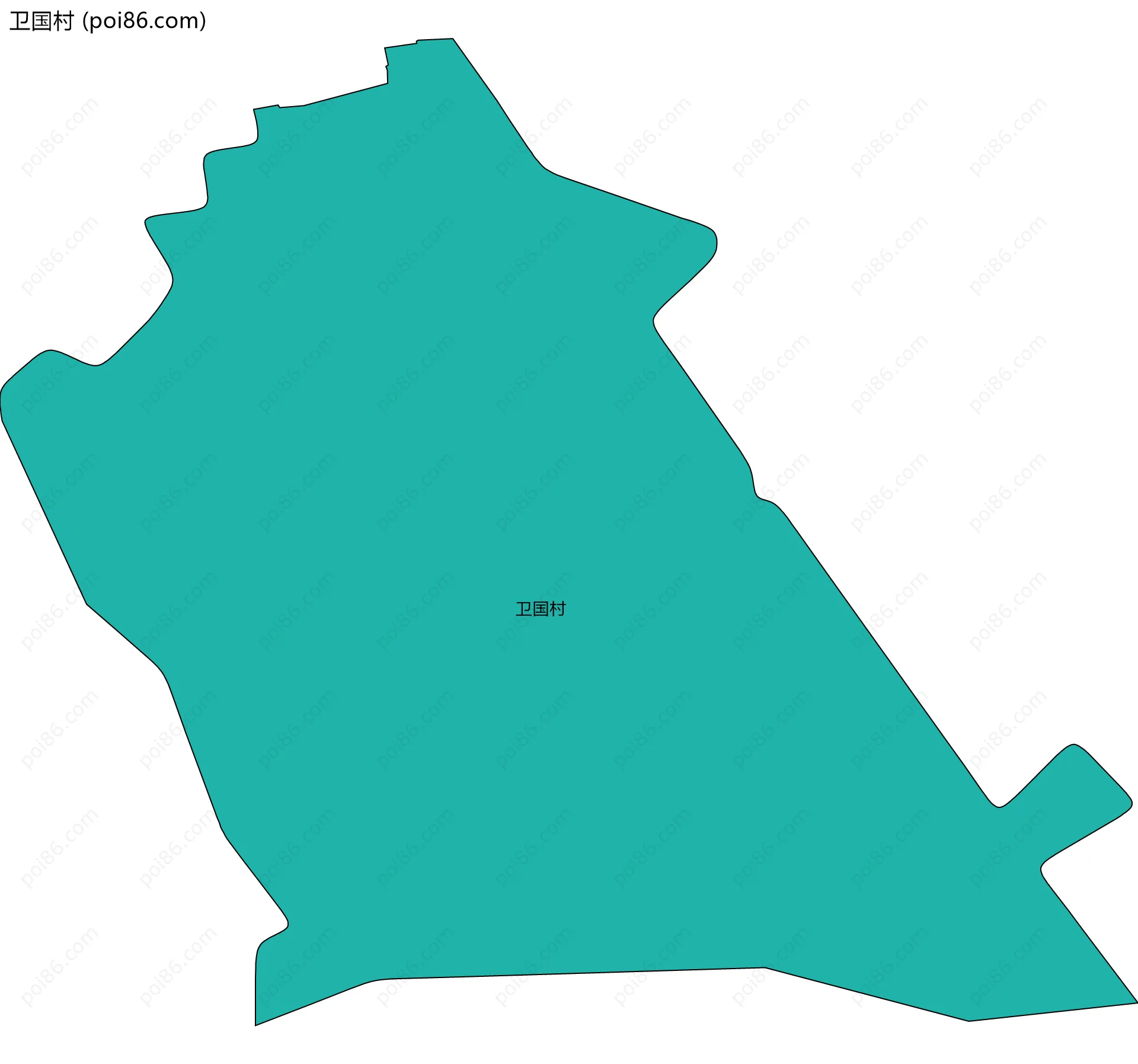 卫国村边界地图