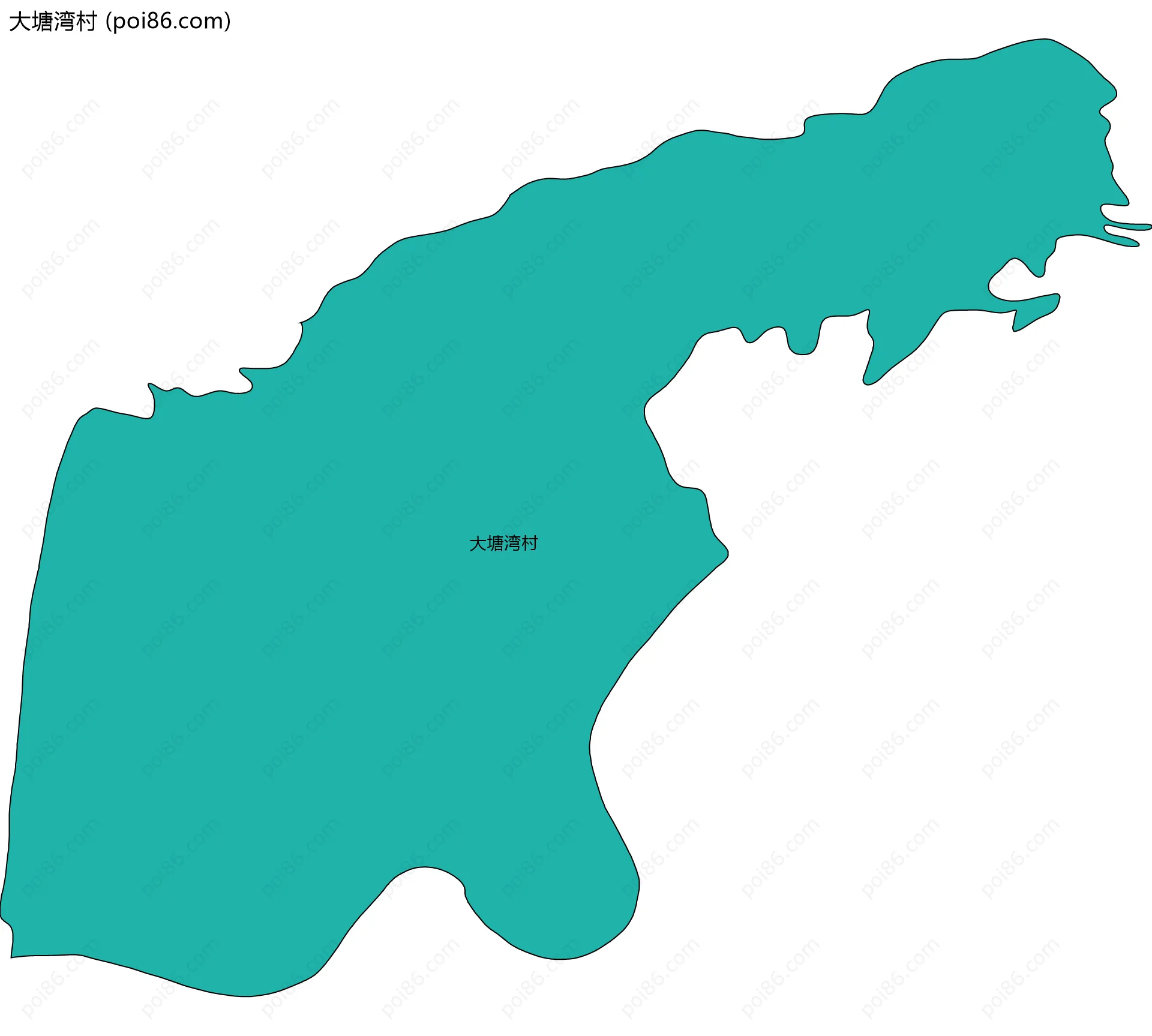 大塘湾村边界地图