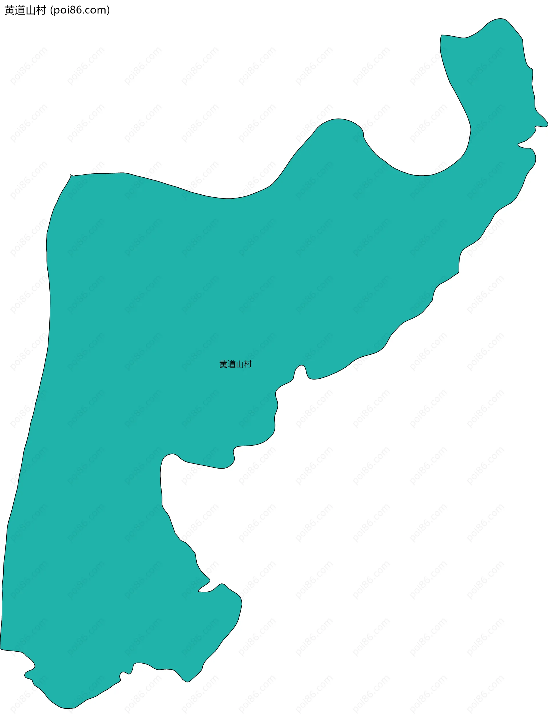 黄道山村边界地图