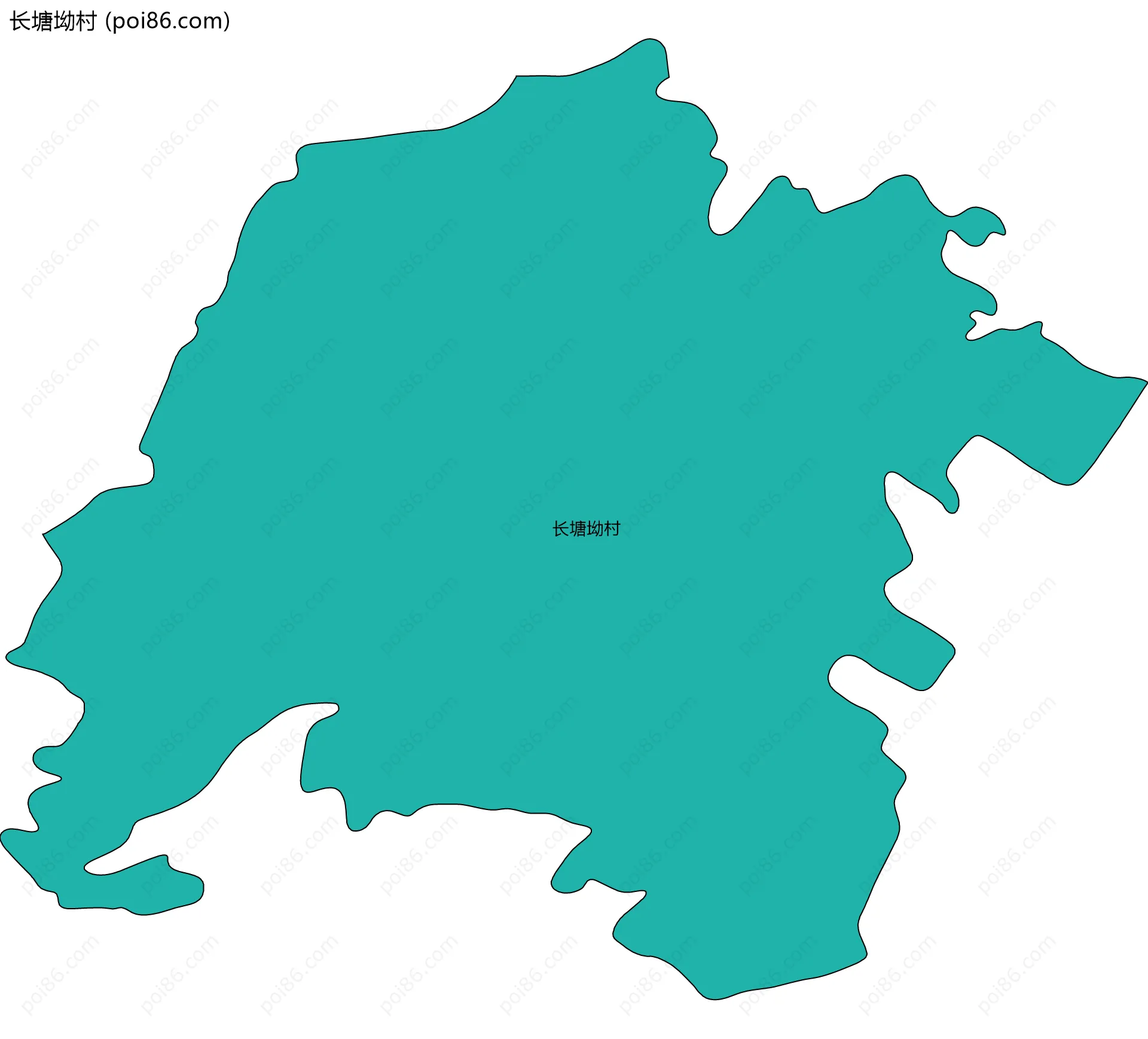 长塘坳村边界地图