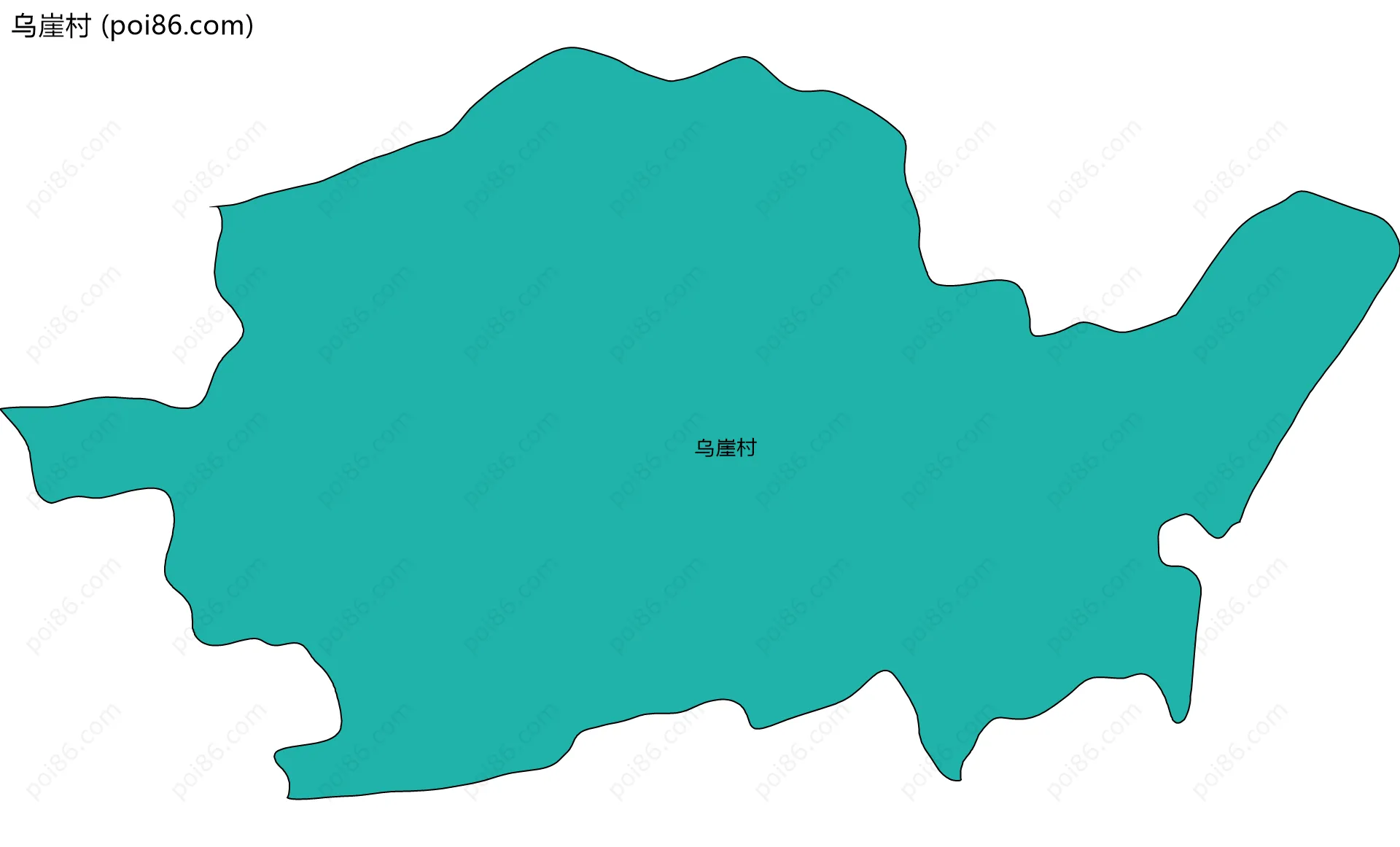 乌崖村边界地图