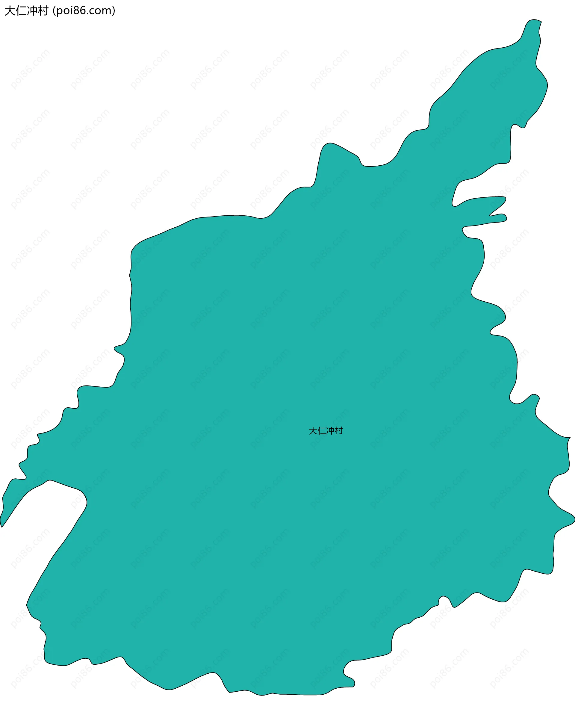大仁冲村边界地图