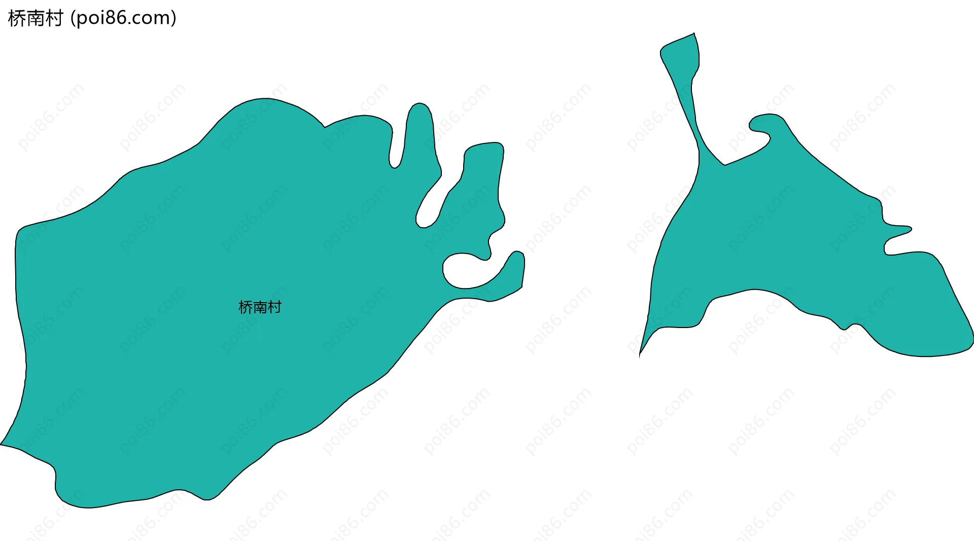 桥南村边界地图