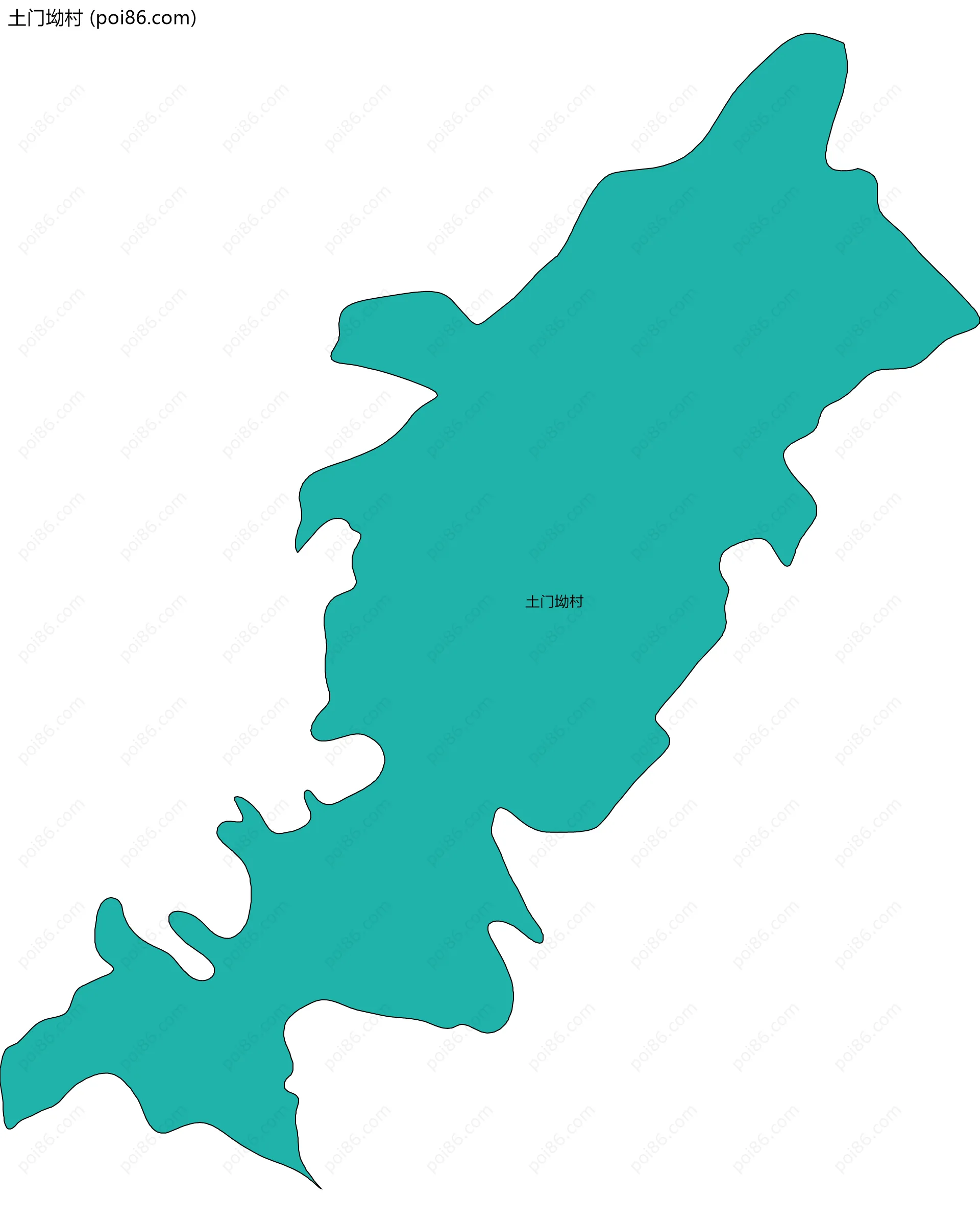 土门坳村边界地图