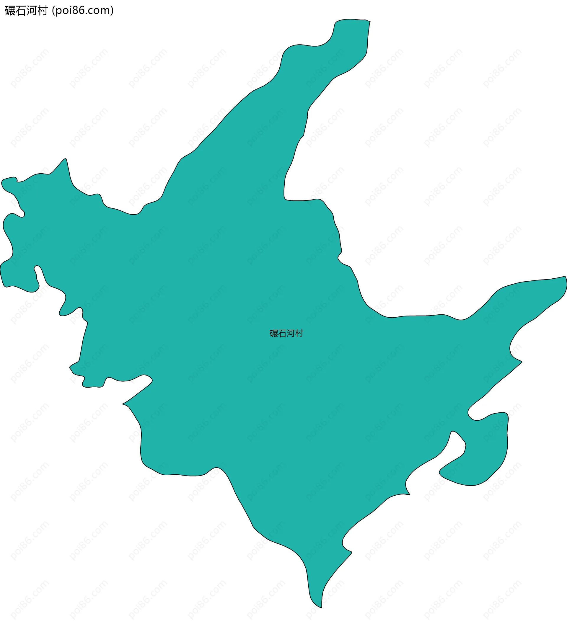 碾石河村边界地图
