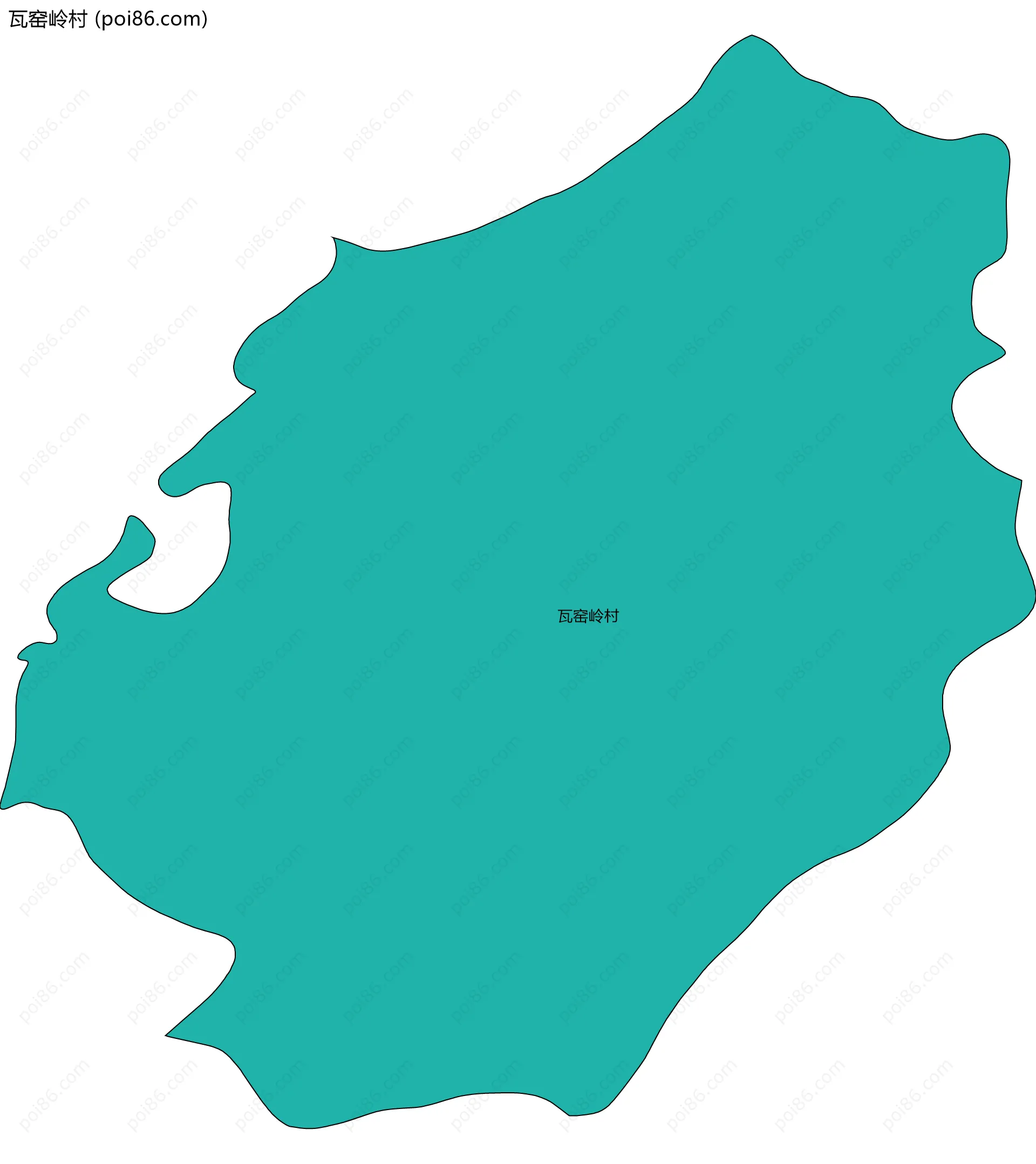 瓦窑岭村边界地图